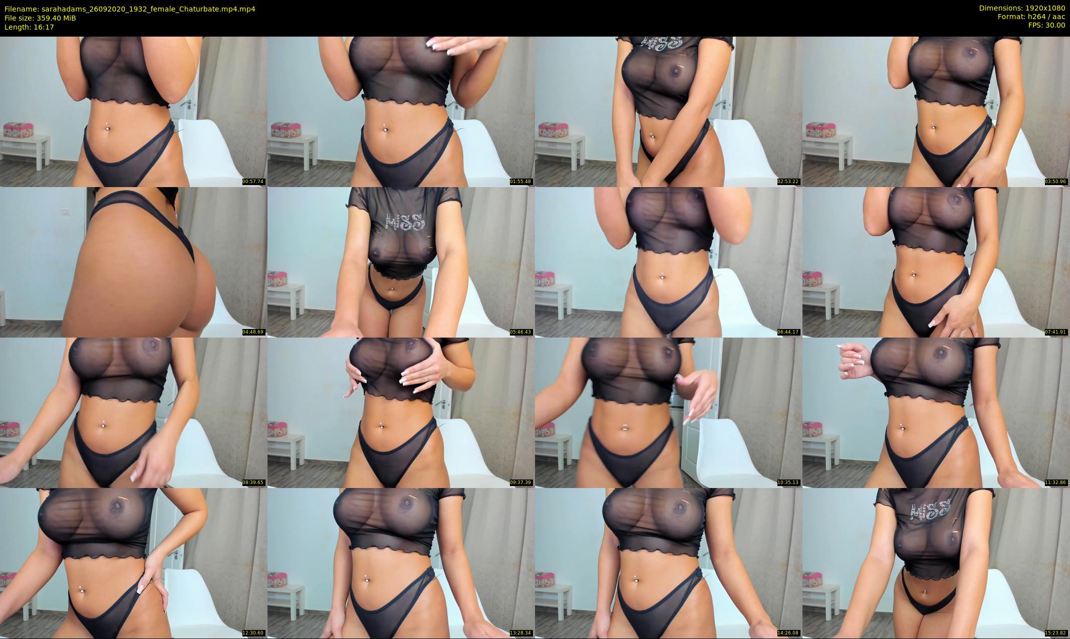 sarahadams — 17 minute Chaturbate female cam show recording, 1080p, Sep 26, 2020