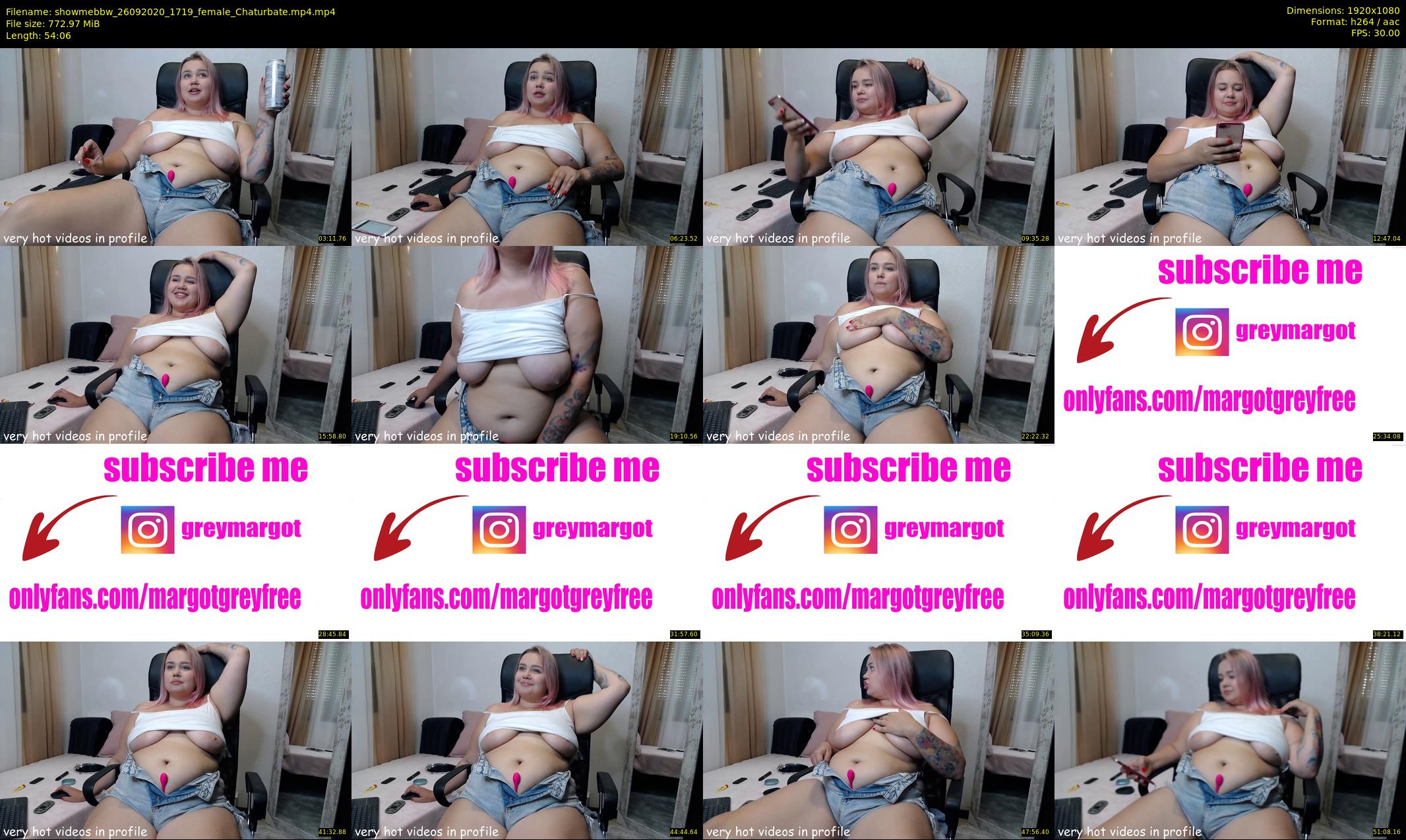 showmebbw — 55 minute Chaturbate female cam show recording, 1080p, Sep 26, 2020