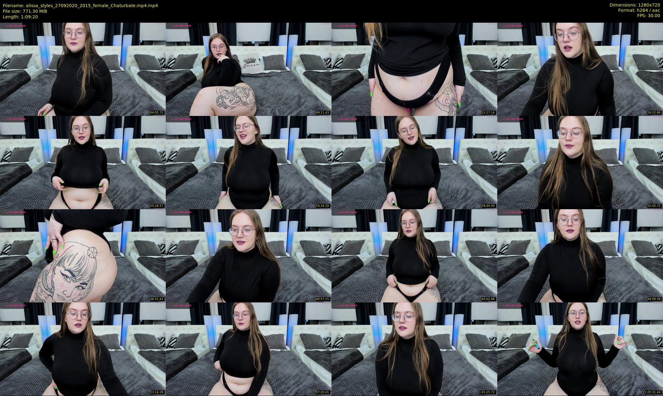 alissa_styles — 70 minute Chaturbate female cam show recording, 720p, Sep 27, 2020