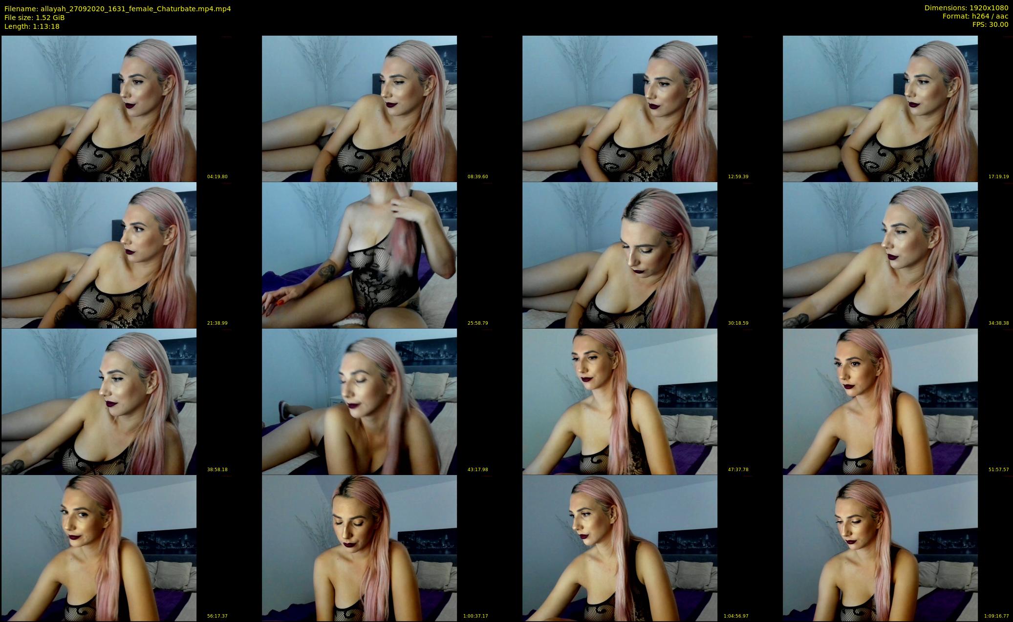 allayah — 74 minute Chaturbate female cam show recording, 1080p, Sep 27, 2020