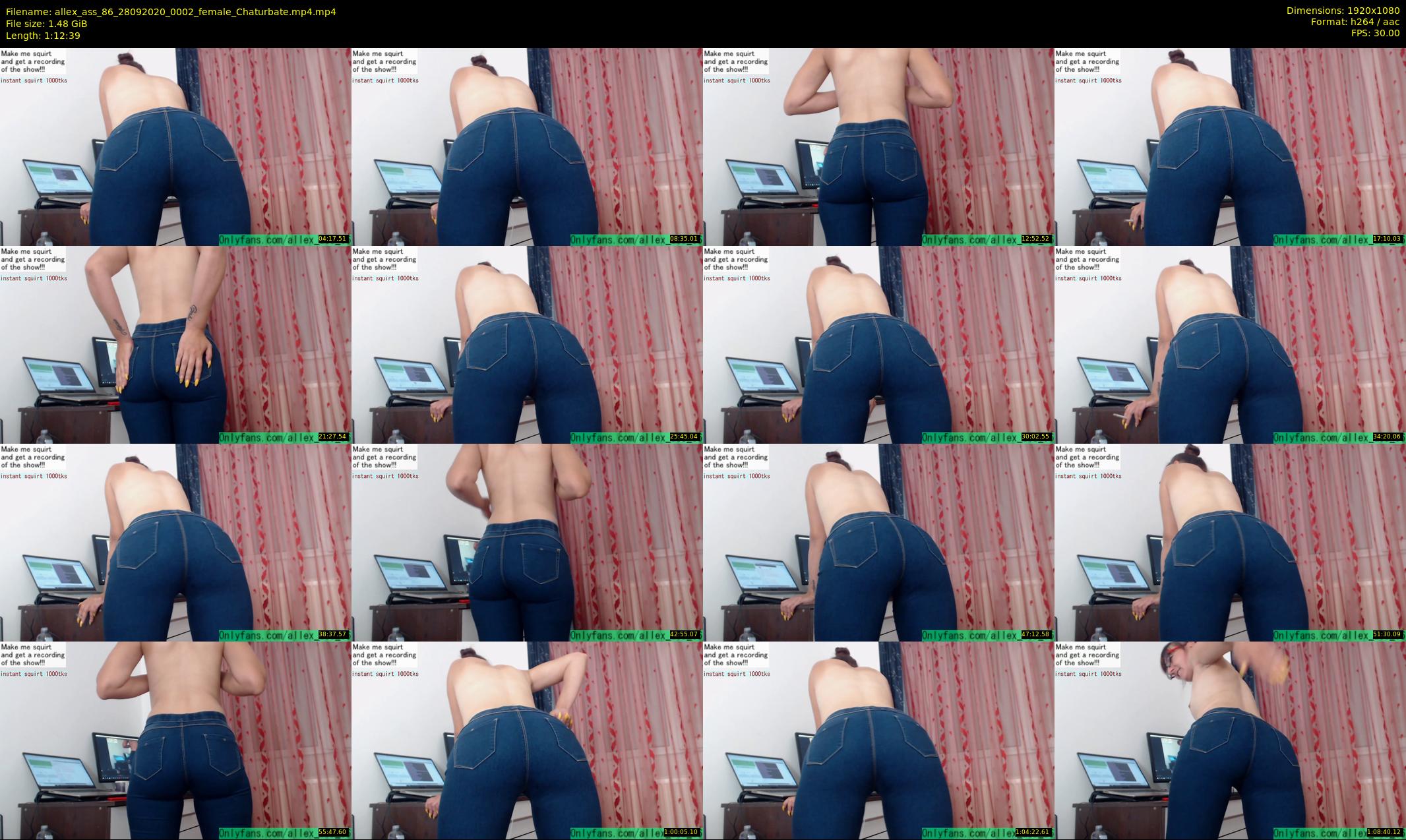 allex_ass_86 — 73 minute Chaturbate female cam show recording, 1080p, Sep 28, 2020