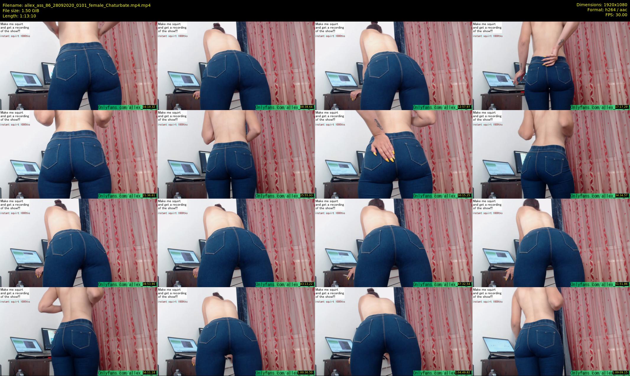 allex_ass_86 — 74 minute Chaturbate female cam show recording, 1080p, Sep 28, 2020