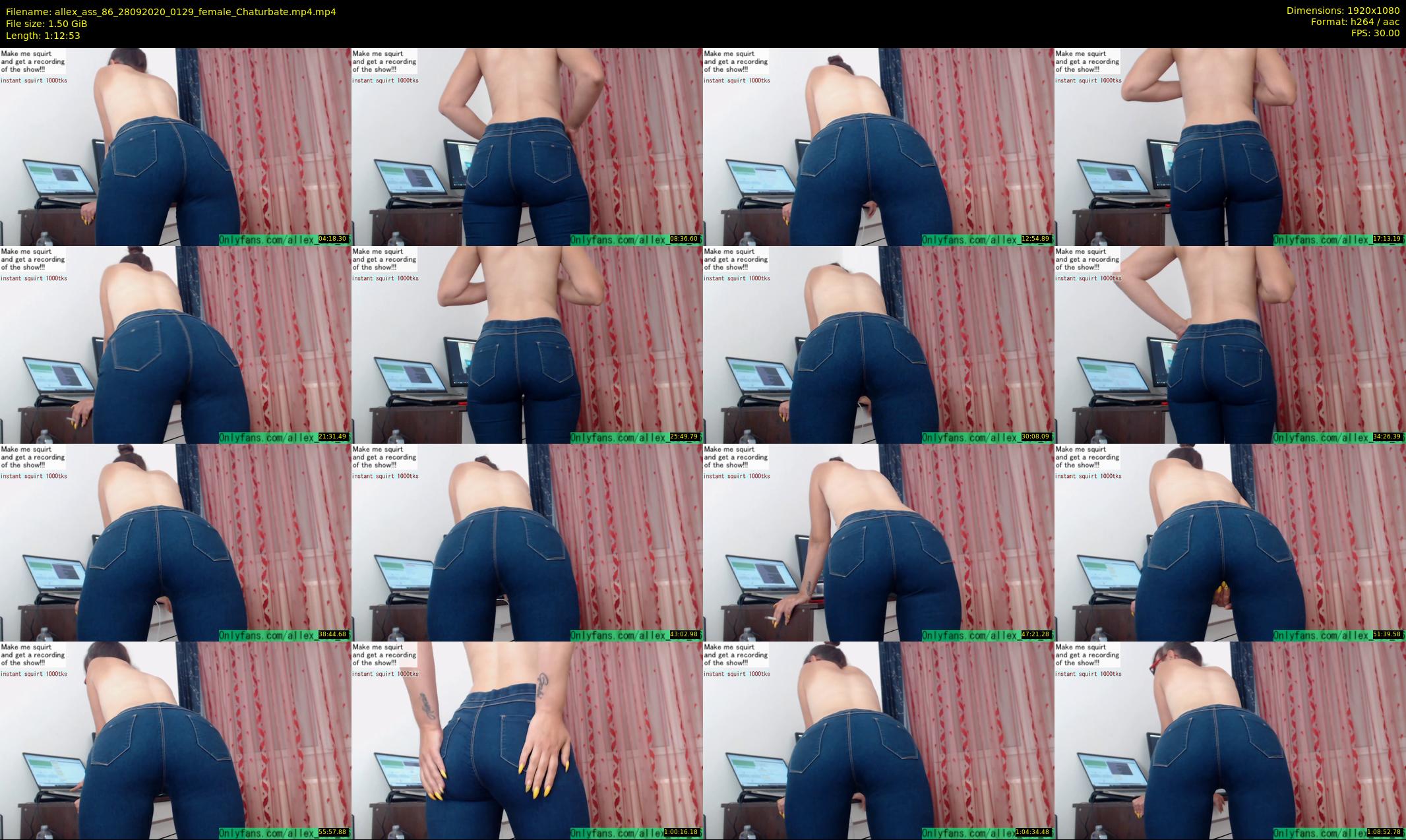 allex_ass_86 — 73 minute Chaturbate female cam show recording, 1080p, Sep 28, 2020