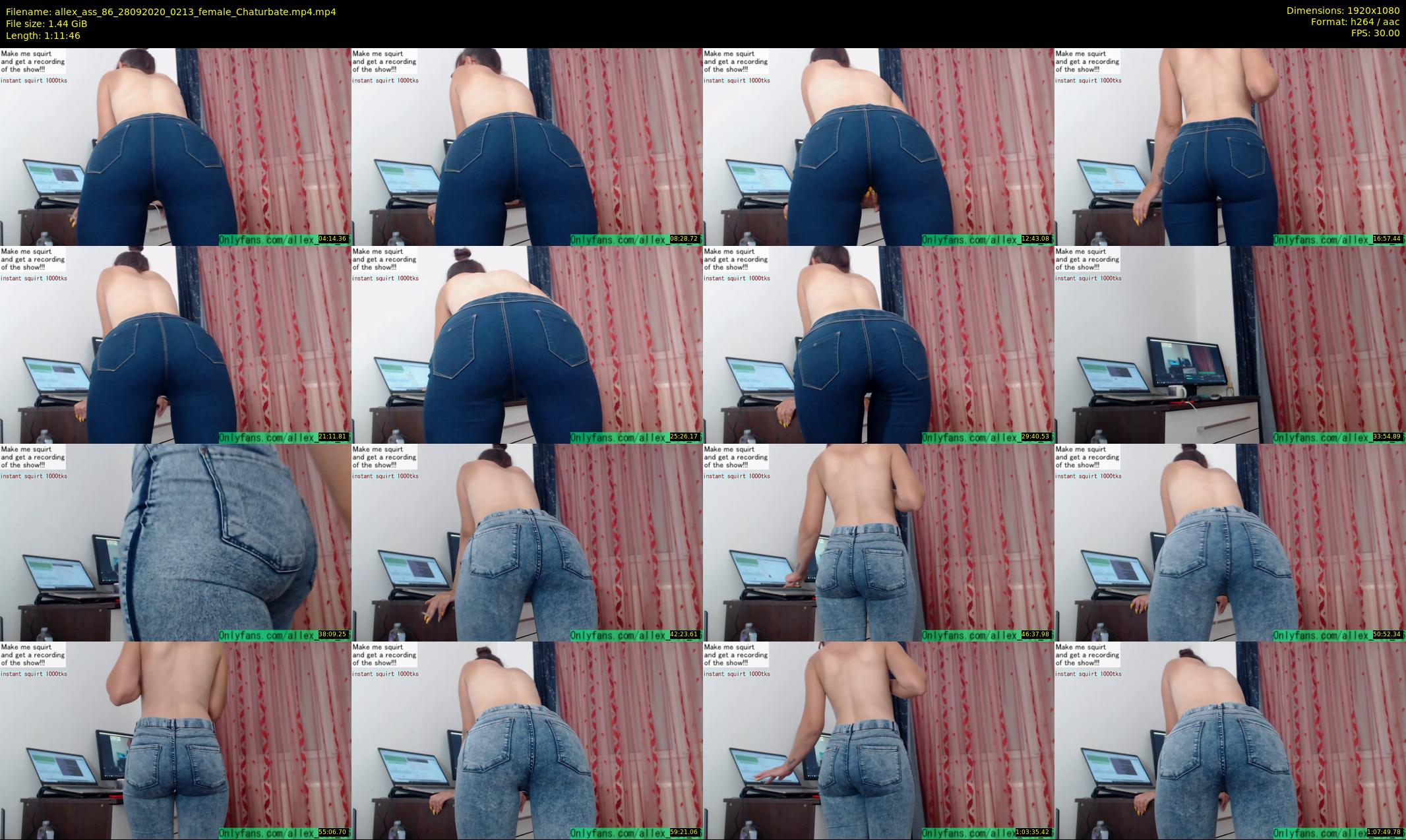 allex_ass_86 — 72 minute Chaturbate female cam show recording, 1080p, Sep 28, 2020