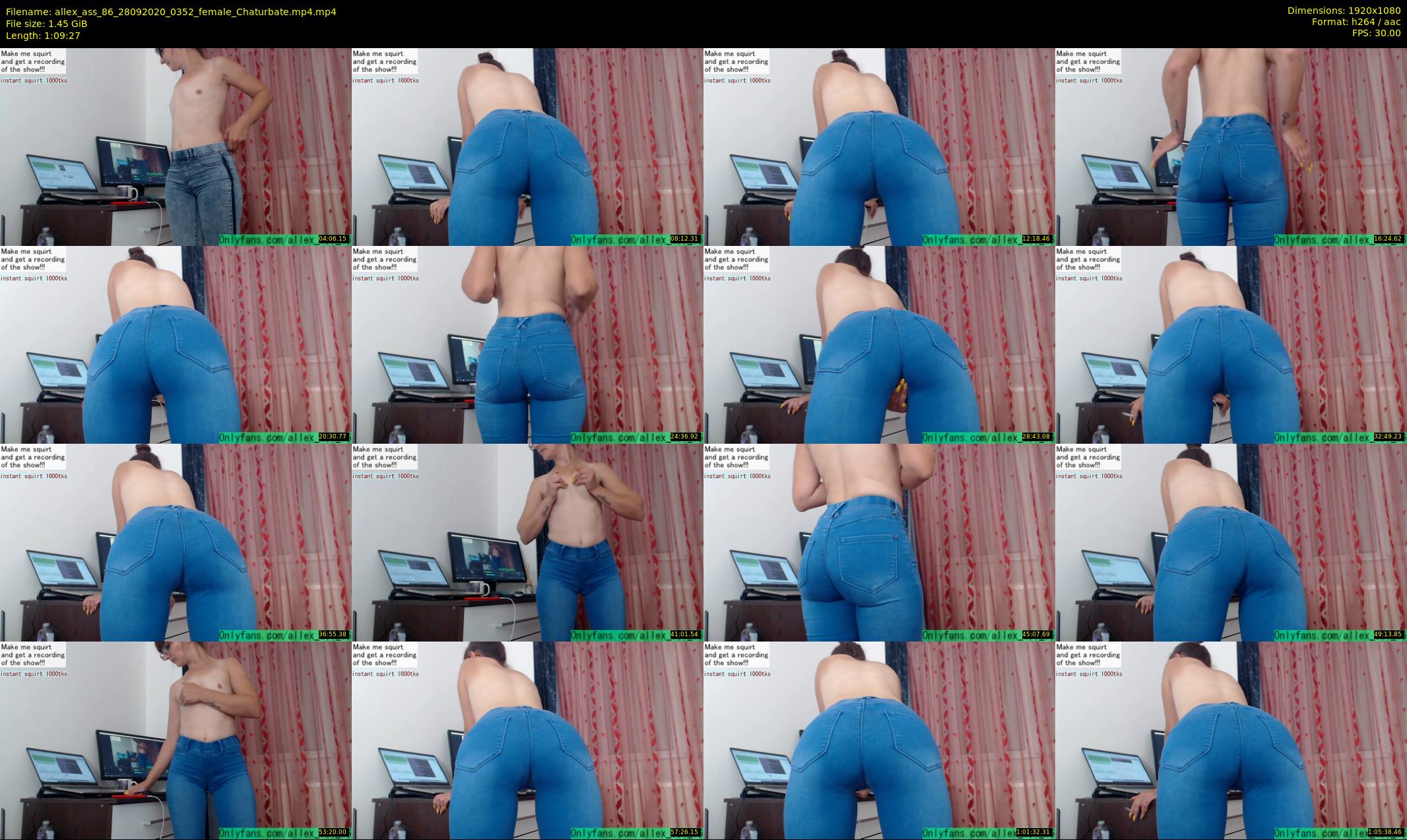 allex_ass_86 — 70 minute Chaturbate female cam show recording, 1080p, Sep 28, 2020