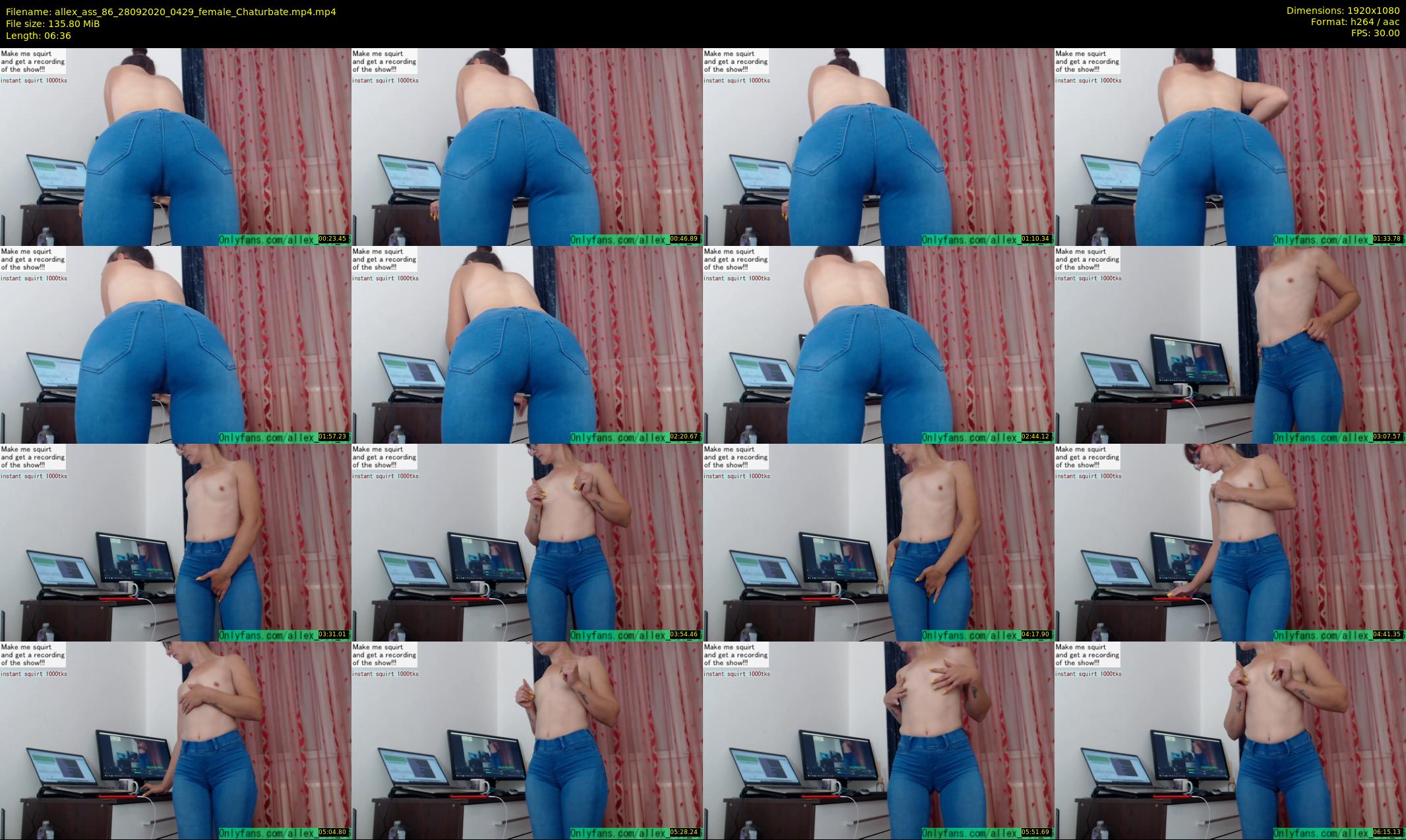 allex_ass_86 — 7 minute Chaturbate female cam show recording, 1080p, Sep 28, 2020
