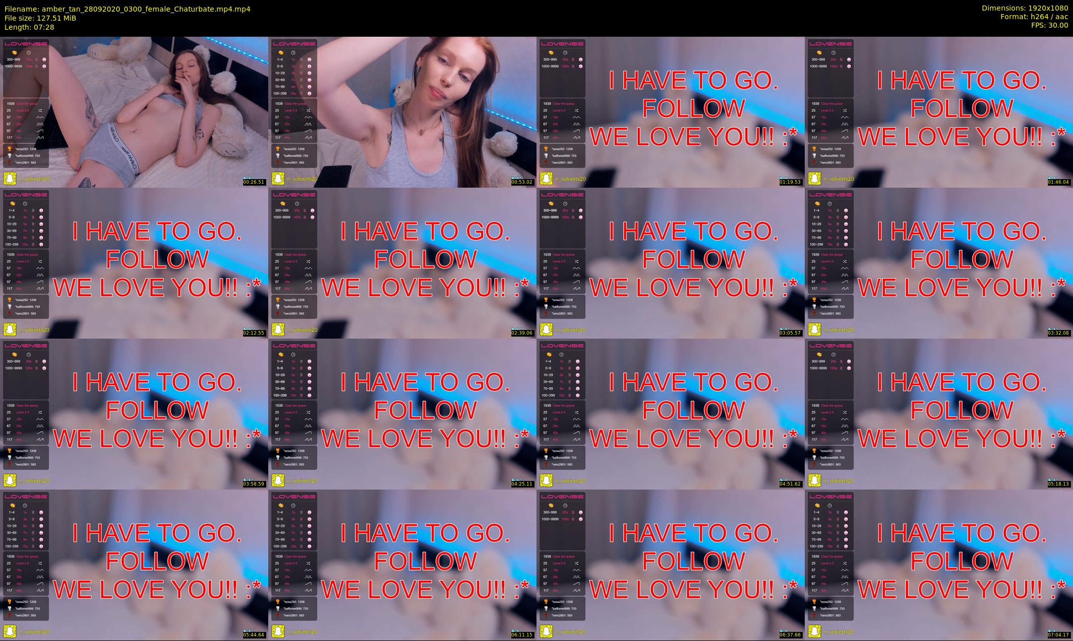 amber_tan — 8 minute Chaturbate female cam show recording, 1080p, Sep 28, 2020