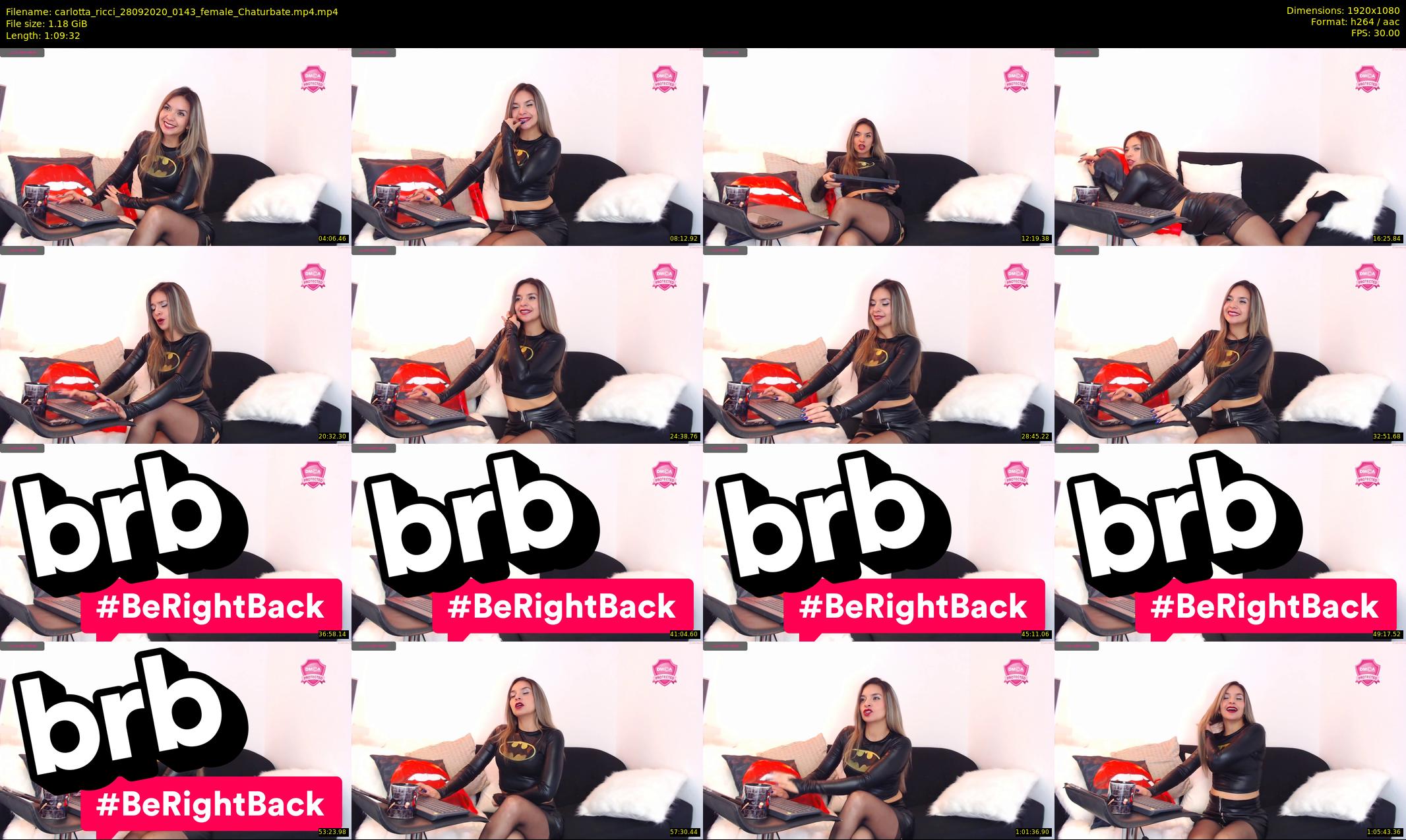 carlotta_ricci — 70 minute Chaturbate female cam show recording, 1080p, Sep 28, 2020