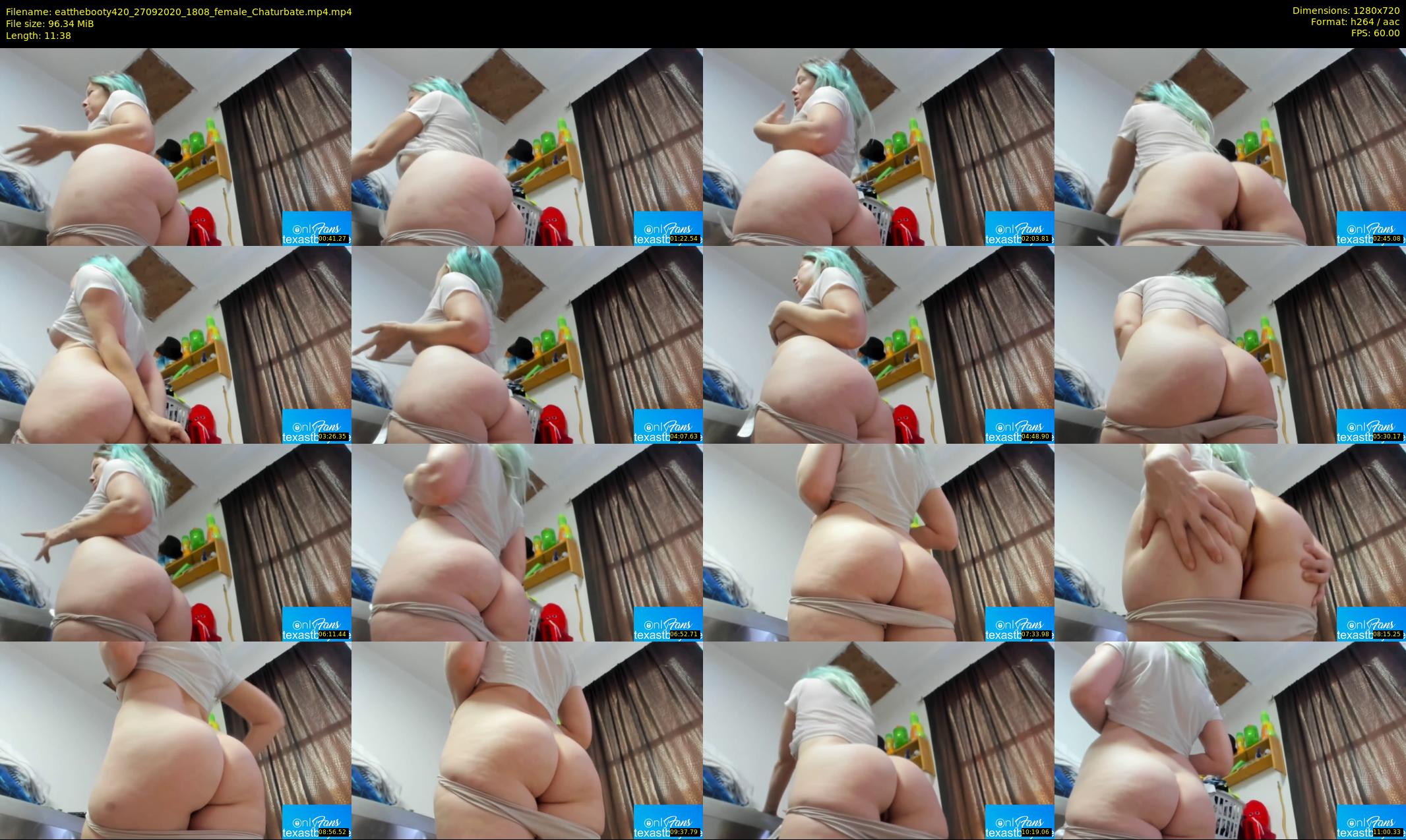 eatthebooty420 — 12 minute Chaturbate female cam show recording, 720p, Sep 27, 2020