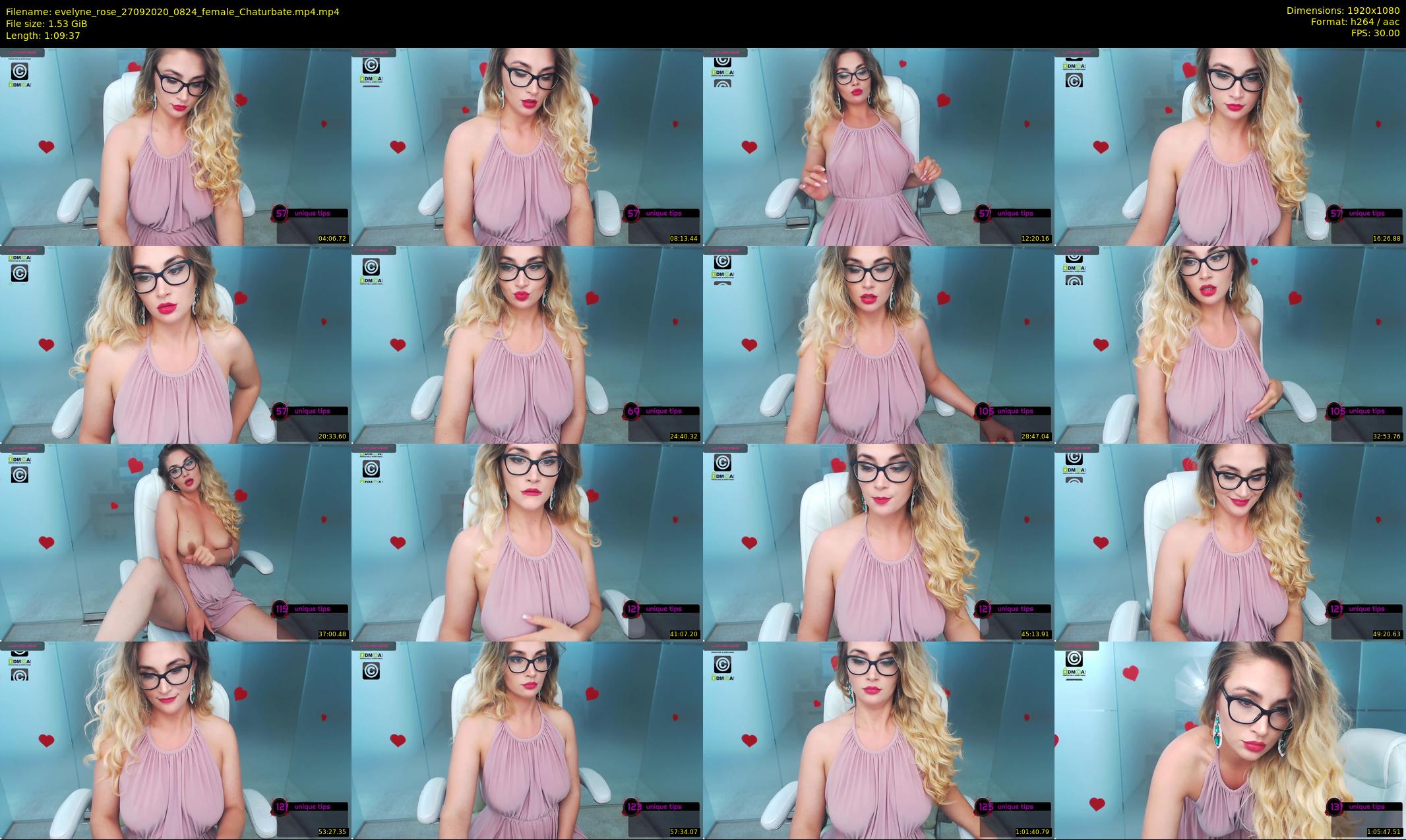 evelyne_rose — 70 minute Chaturbate female cam show recording, 1080p, Sep 27, 2020