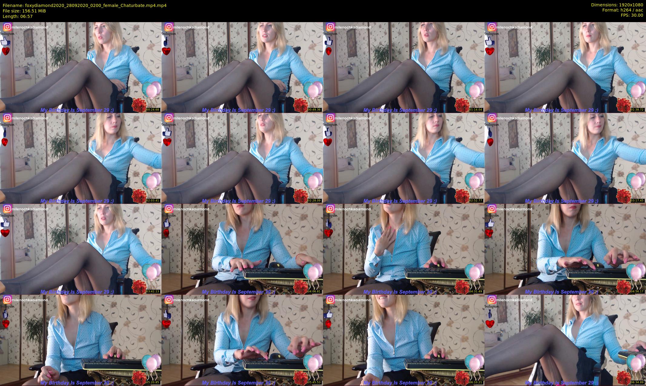 foxydiamond2020 — 7 minute Chaturbate female cam show recording, 1080p, Sep 28, 2020