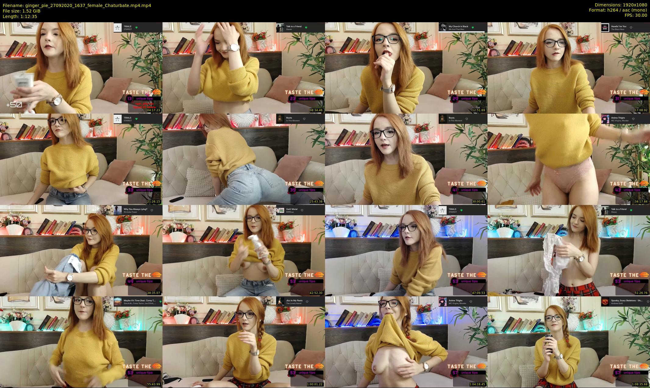 ginger_pie — 73 minute Chaturbate female cam show recording, 1080p, Sep 27, 2020