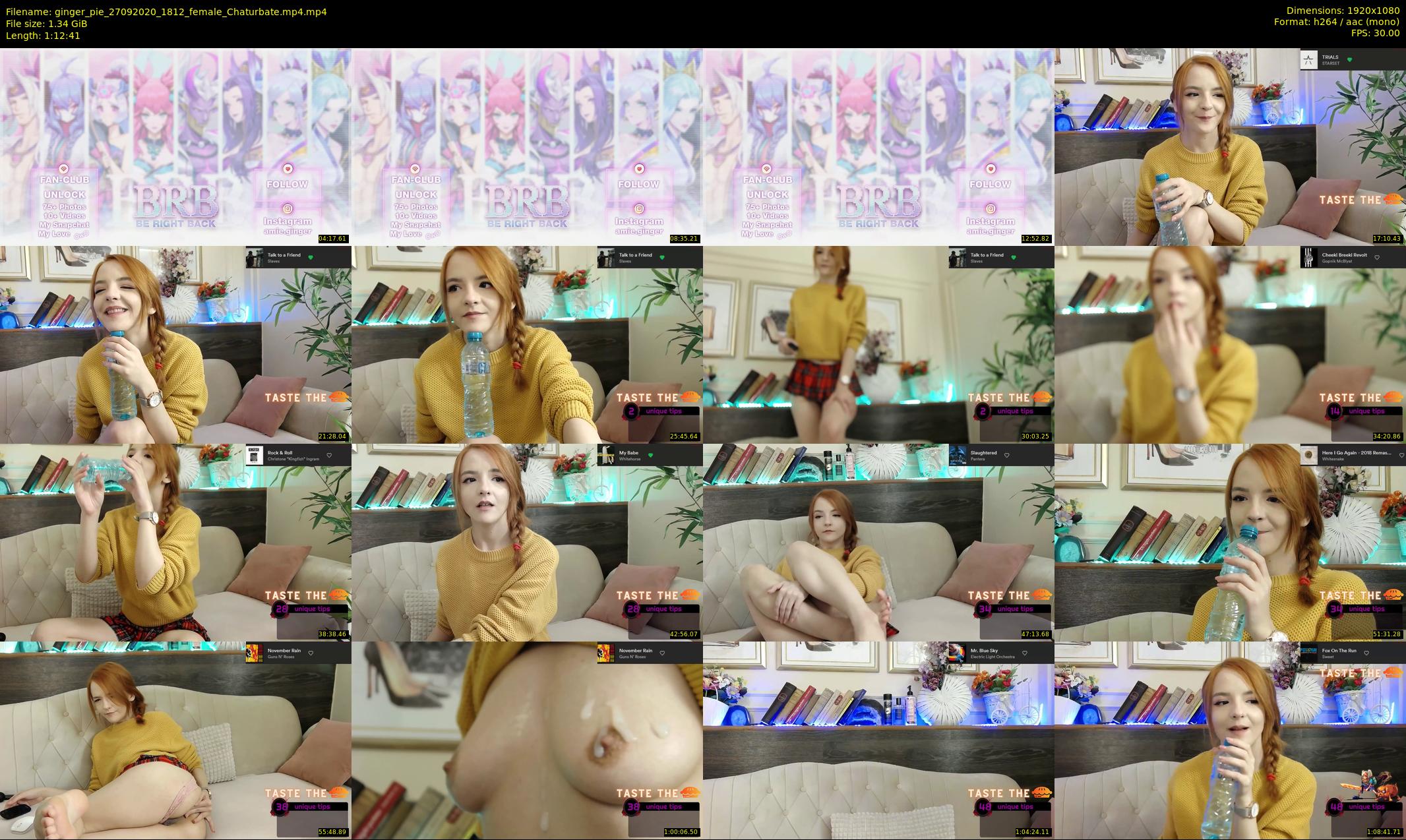 ginger_pie — 73 minute Chaturbate female cam show recording, 1080p, Sep 27, 2020