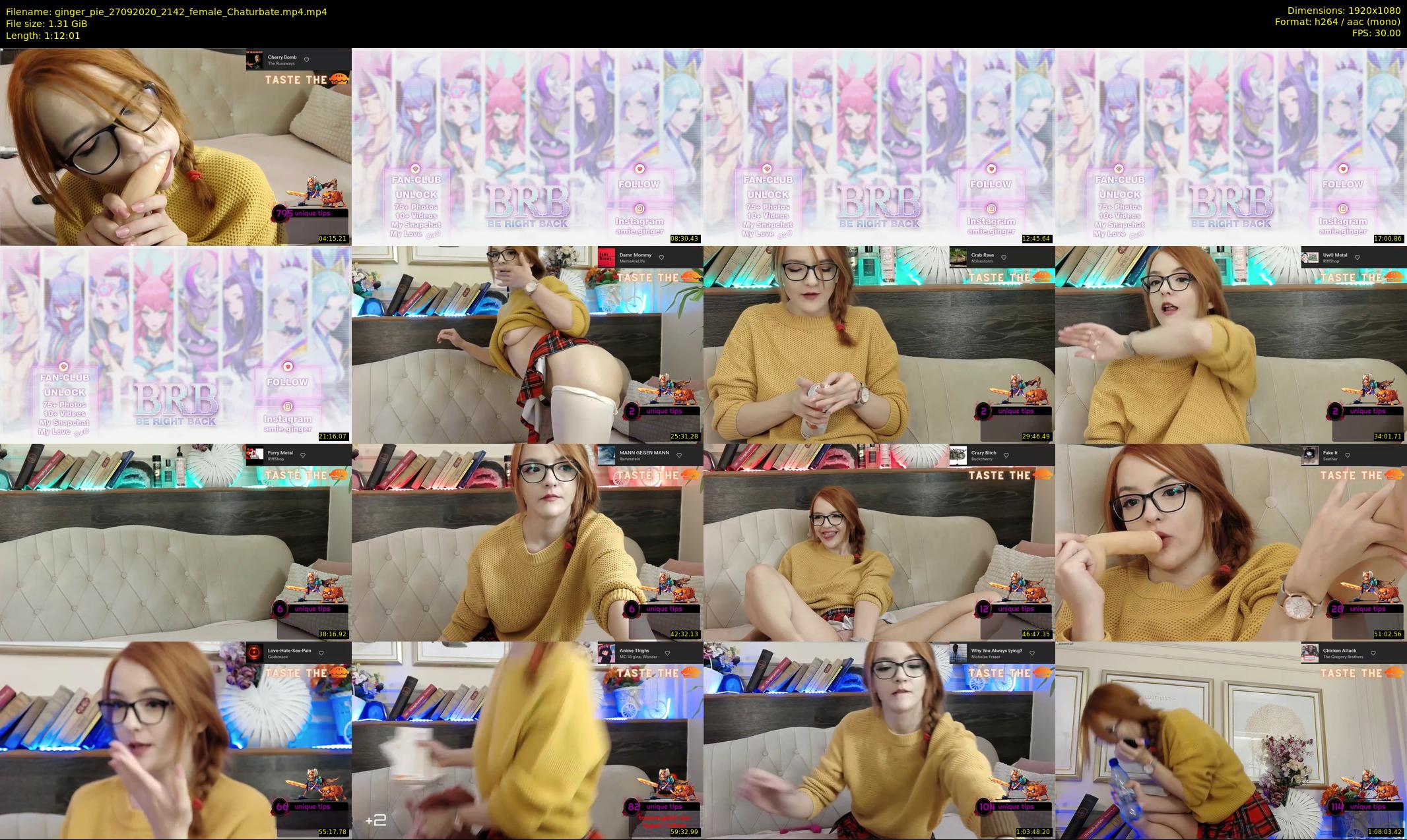 ginger_pie — 73 minute Chaturbate female cam show recording, 1080p, Sep 27, 2020