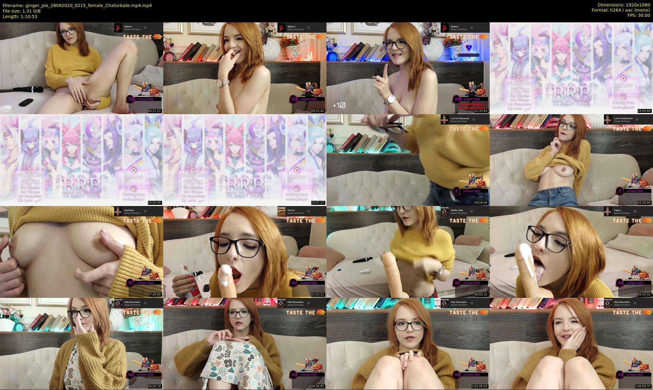 ginger_pie — 71 minute Chaturbate female cam show recording, 1080p, Sep 28, 2020