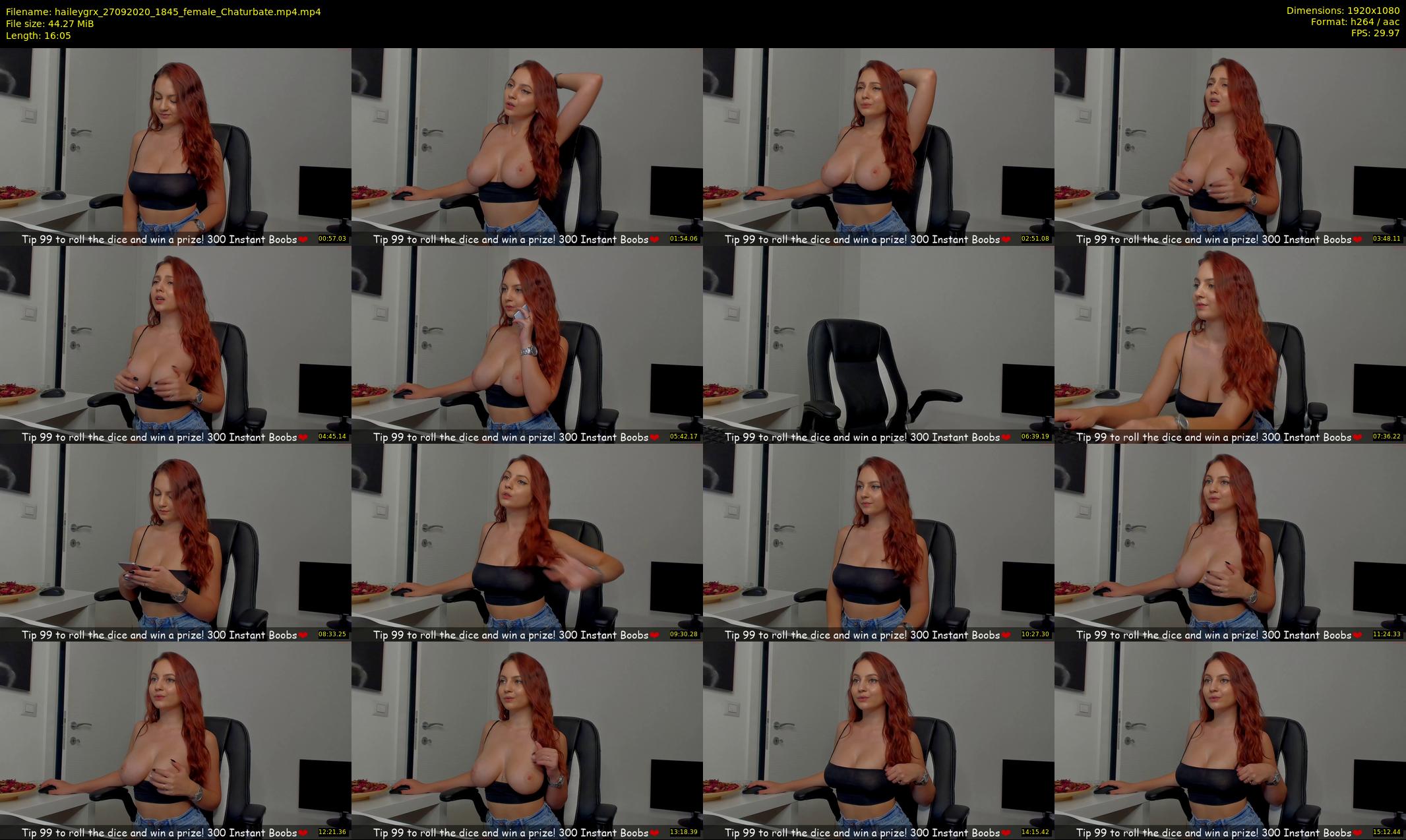 haileygrx — 17 minute Chaturbate female cam show recording, 1080p, Sep 27, 2020