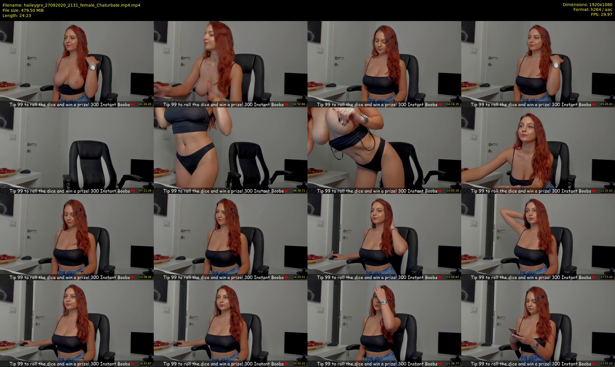 haileygrx — 25 minute Chaturbate female cam show recording, 1080p, Sep 27, 2020