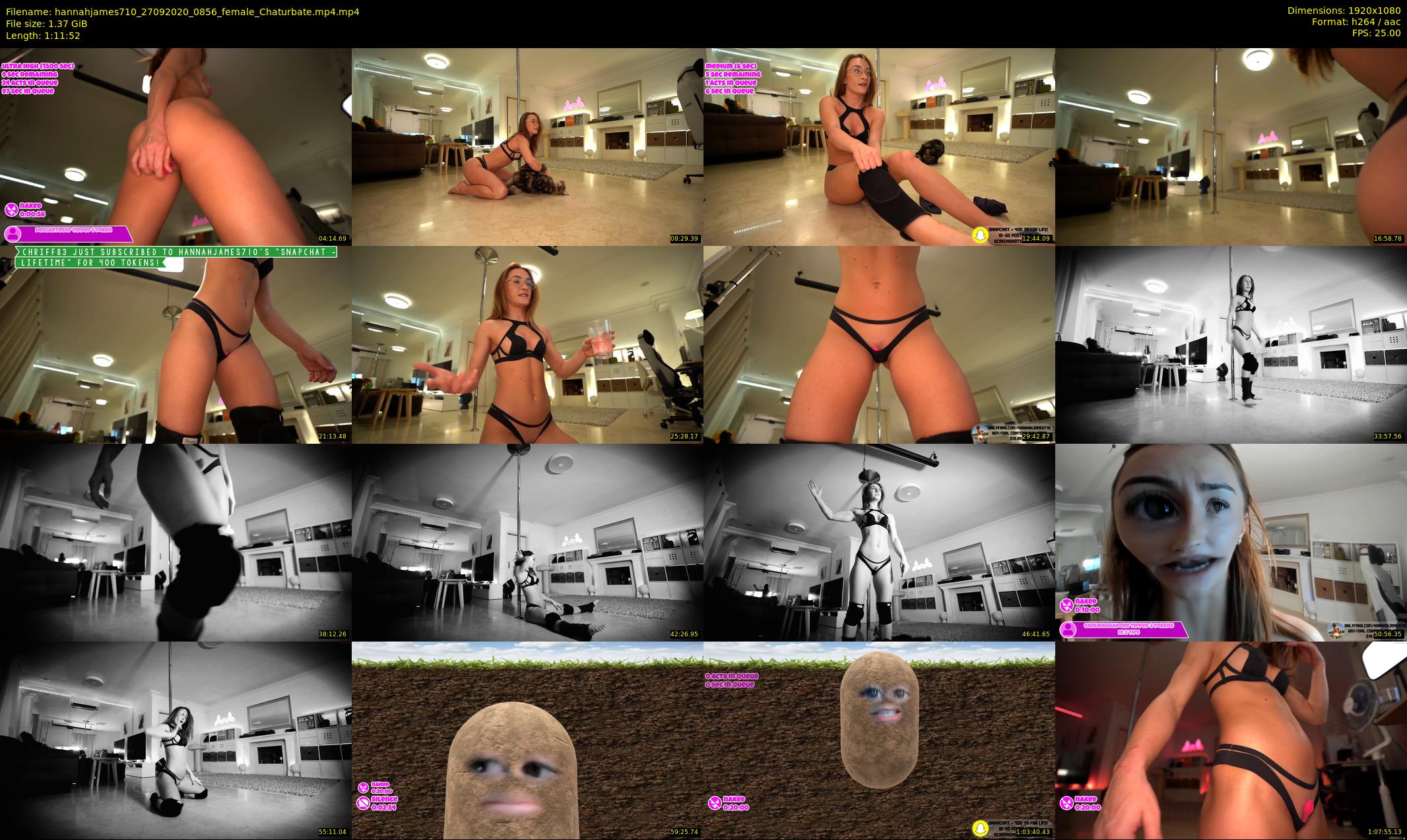 hannahjames710 — 72 minute Chaturbate female cam show recording, 1080p, Sep 27, 2020