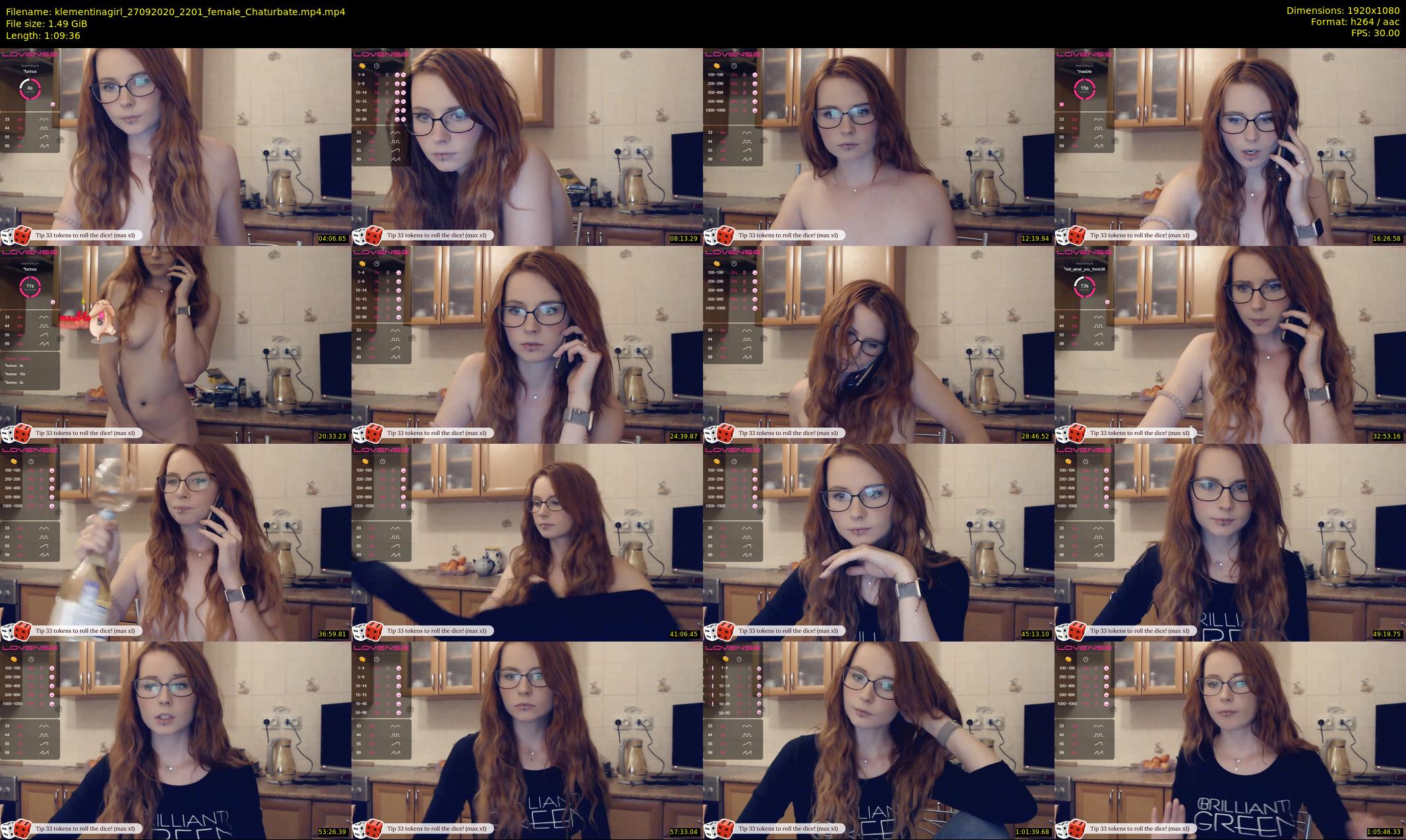 klementinagirl — 70 minute Chaturbate female cam show recording, 1080p, Sep 27, 2020