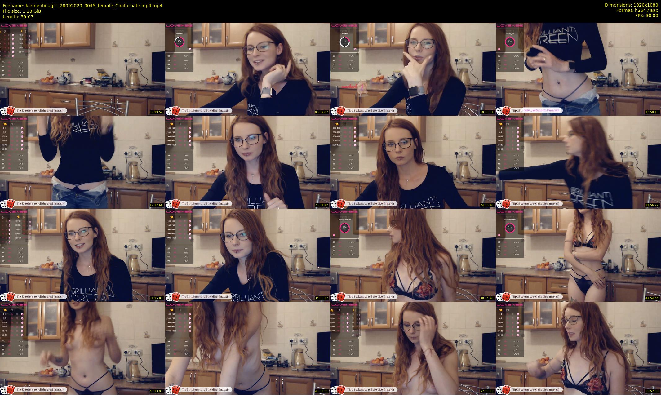 klementinagirl — 60 minute Chaturbate female cam show recording, 1080p, Sep 28, 2020