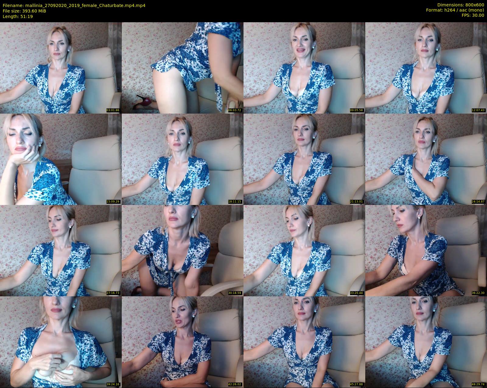 mallinia — 52 minute Chaturbate female cam show recording, 480p, Sep 27, 2020