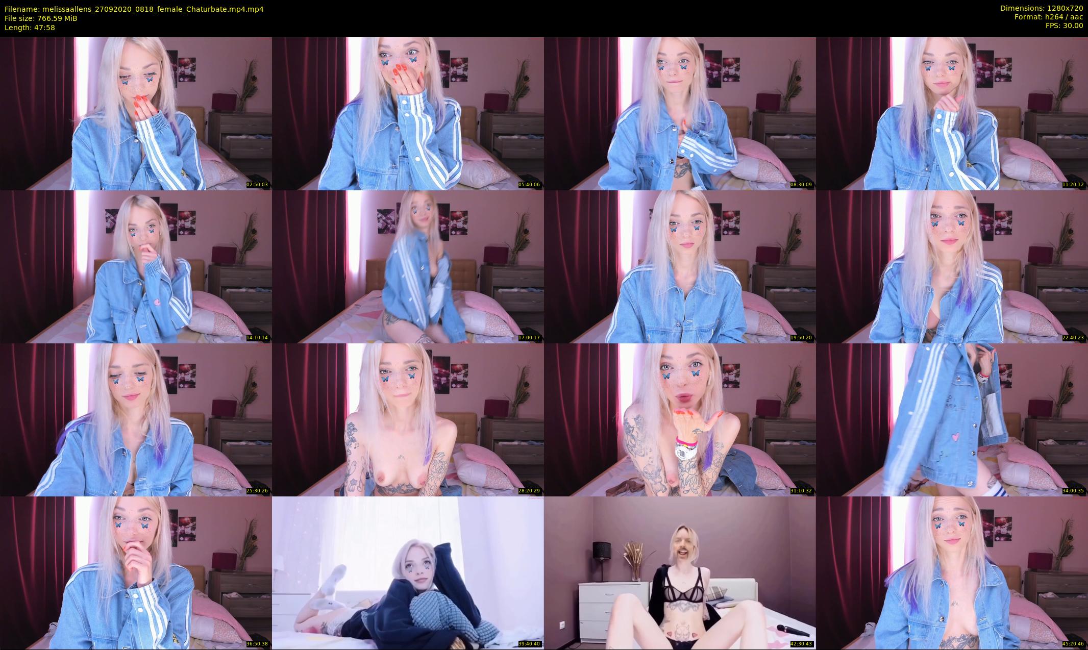melissaallens — 48 minute Chaturbate female cam show recording, 720p, Sep 27, 2020