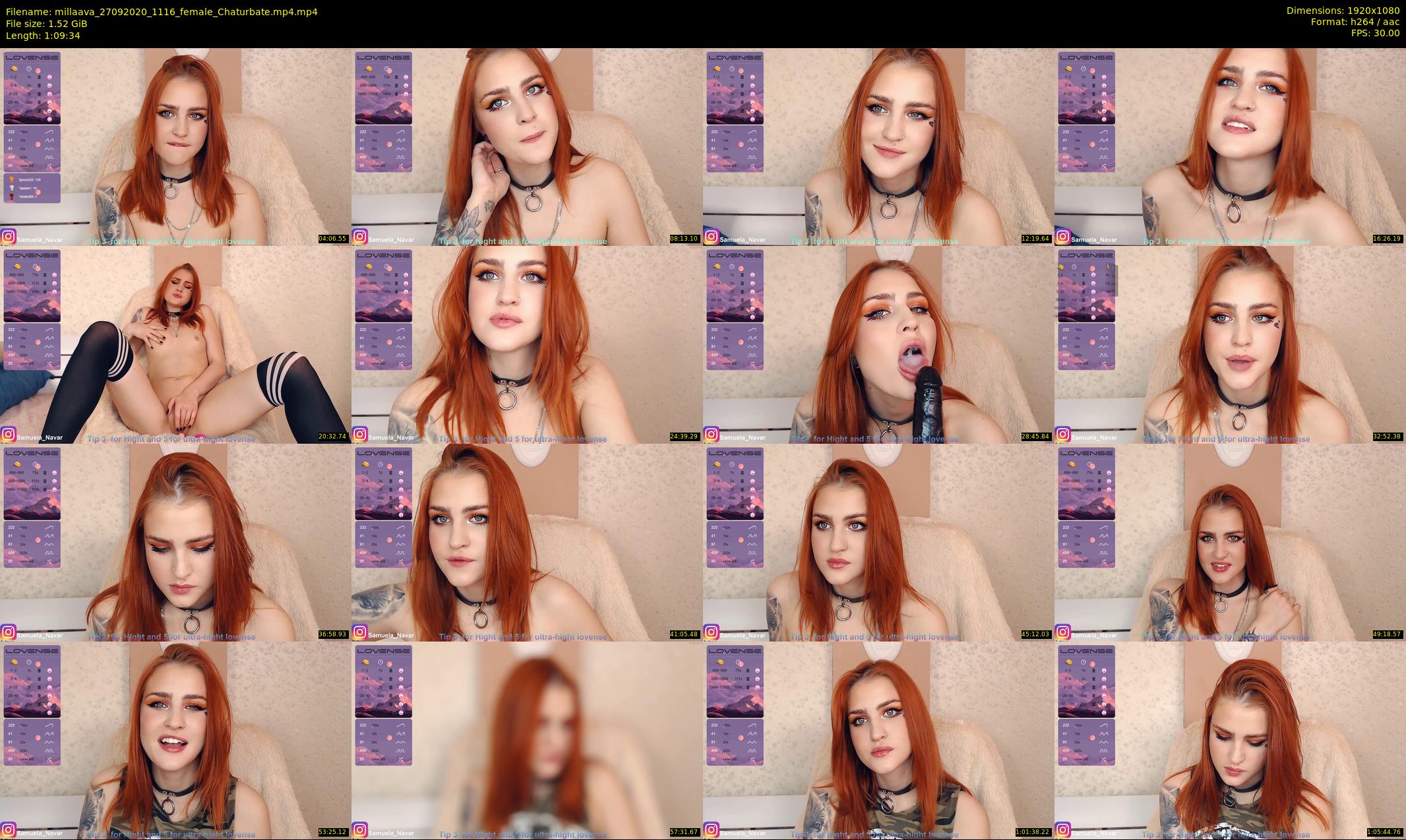 millaava — 70 minute Chaturbate female cam show recording, 1080p, Sep 27, 2020