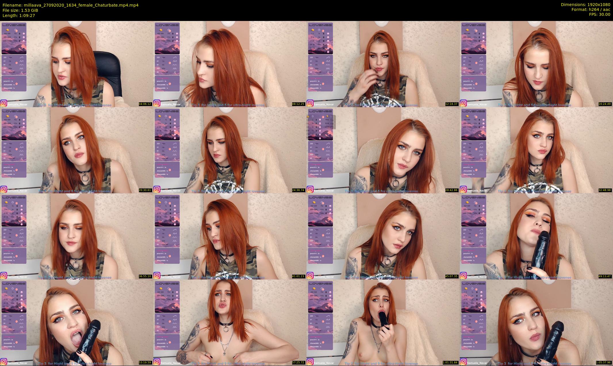millaava — 70 minute Chaturbate female cam show recording, 1080p, Sep 27, 2020