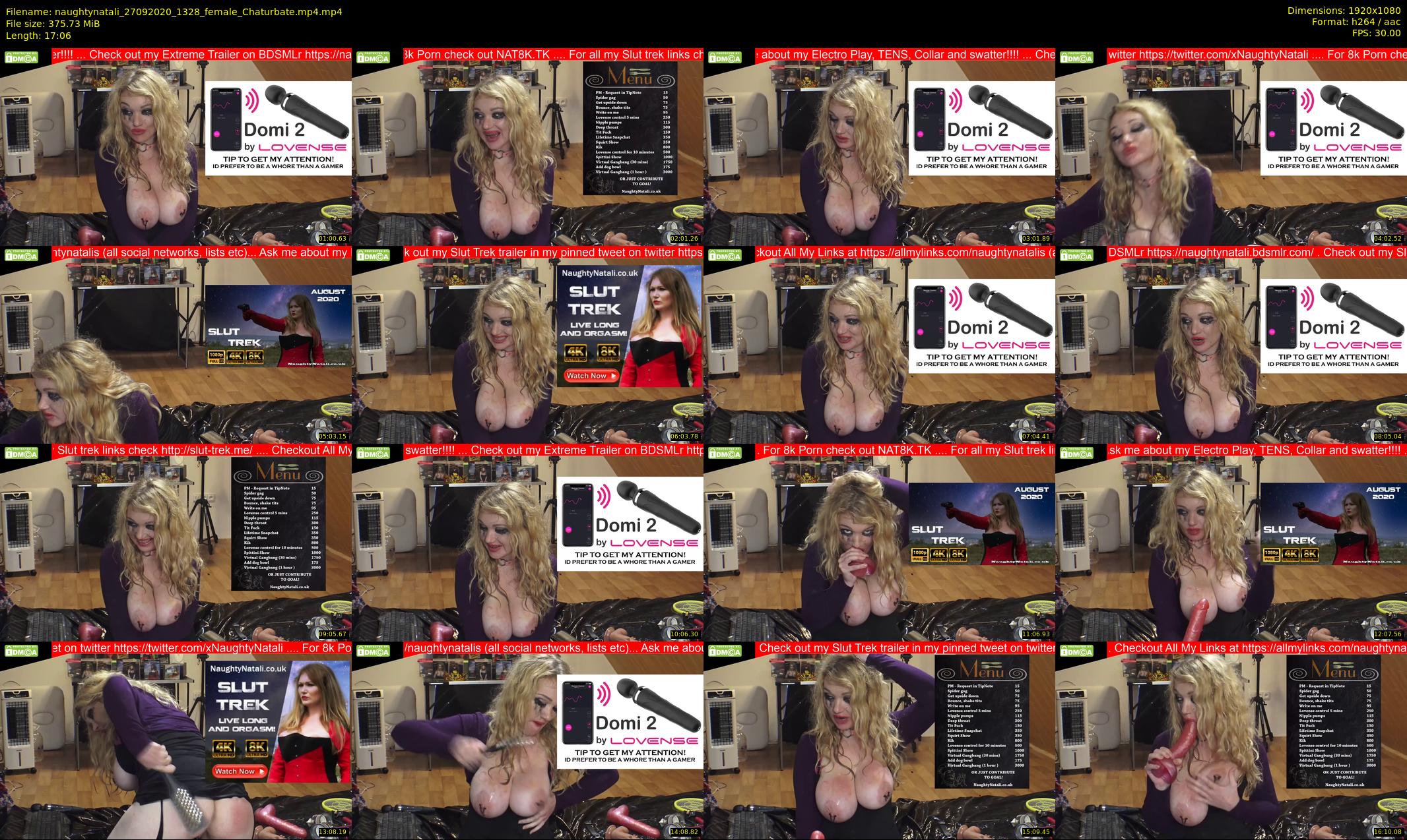 naughtynatali — 18 minute Chaturbate female cam show recording, 1080p, Sep 27, 2020