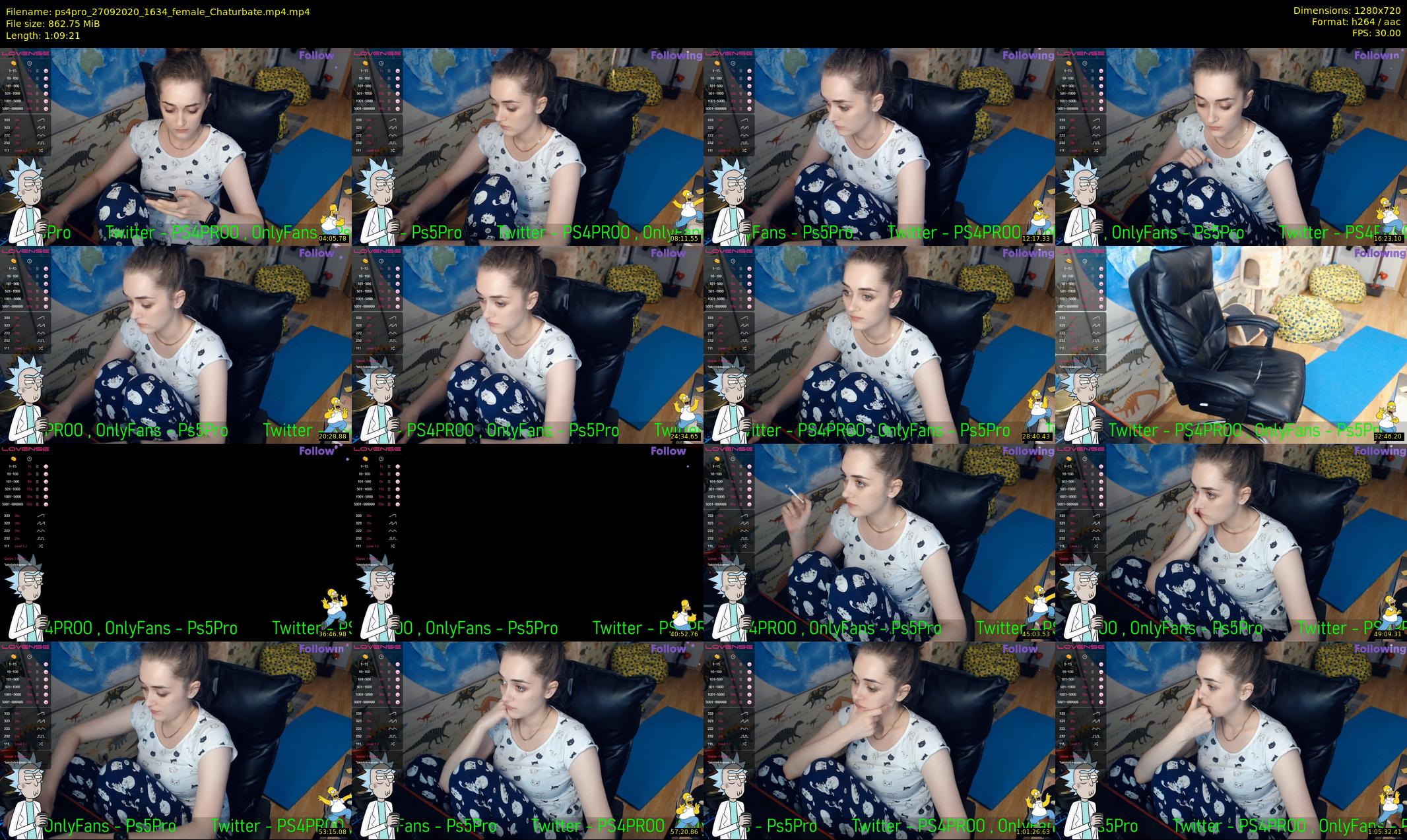 ps4pro — 70 minute Chaturbate female cam show recording, 720p, Sep 27, 2020