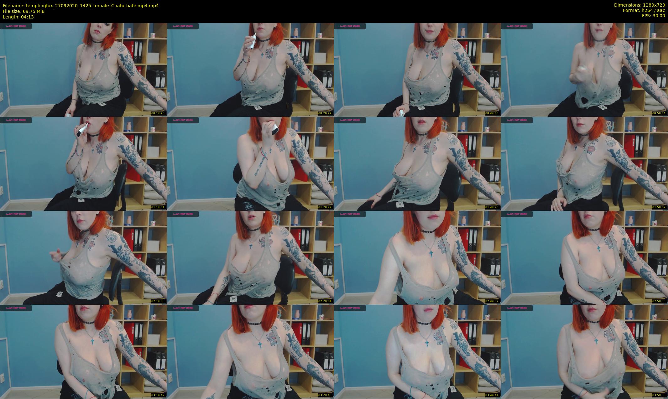 temptingfox — 5 minute Chaturbate female cam show recording, 720p, Sep 27, 2020