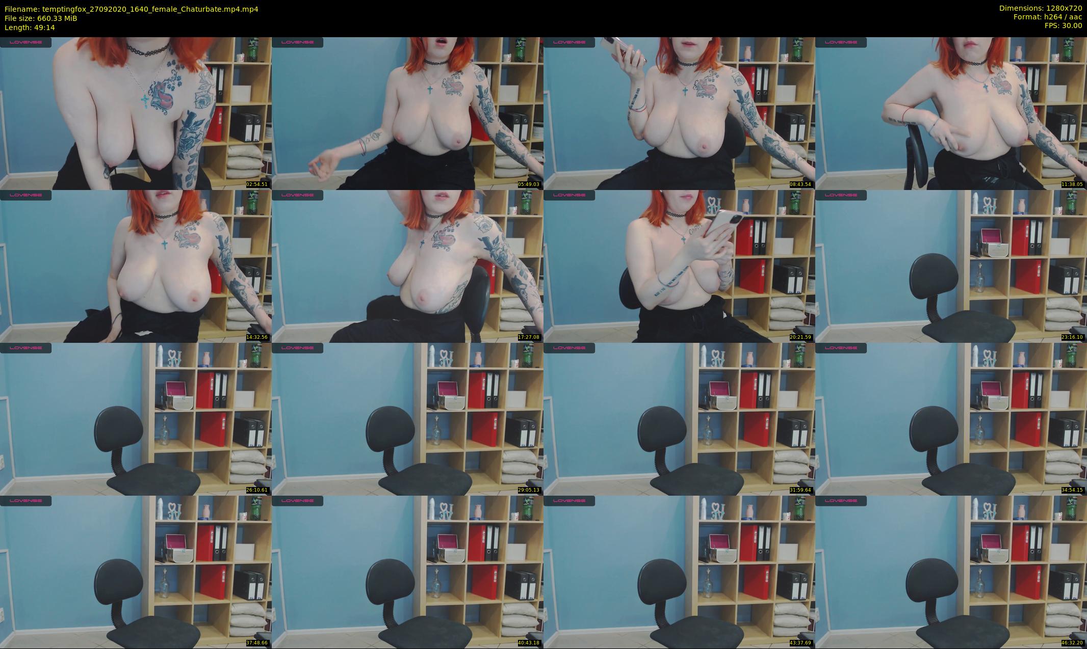 temptingfox — 50 minute Chaturbate female cam show recording, 720p, Sep 27, 2020