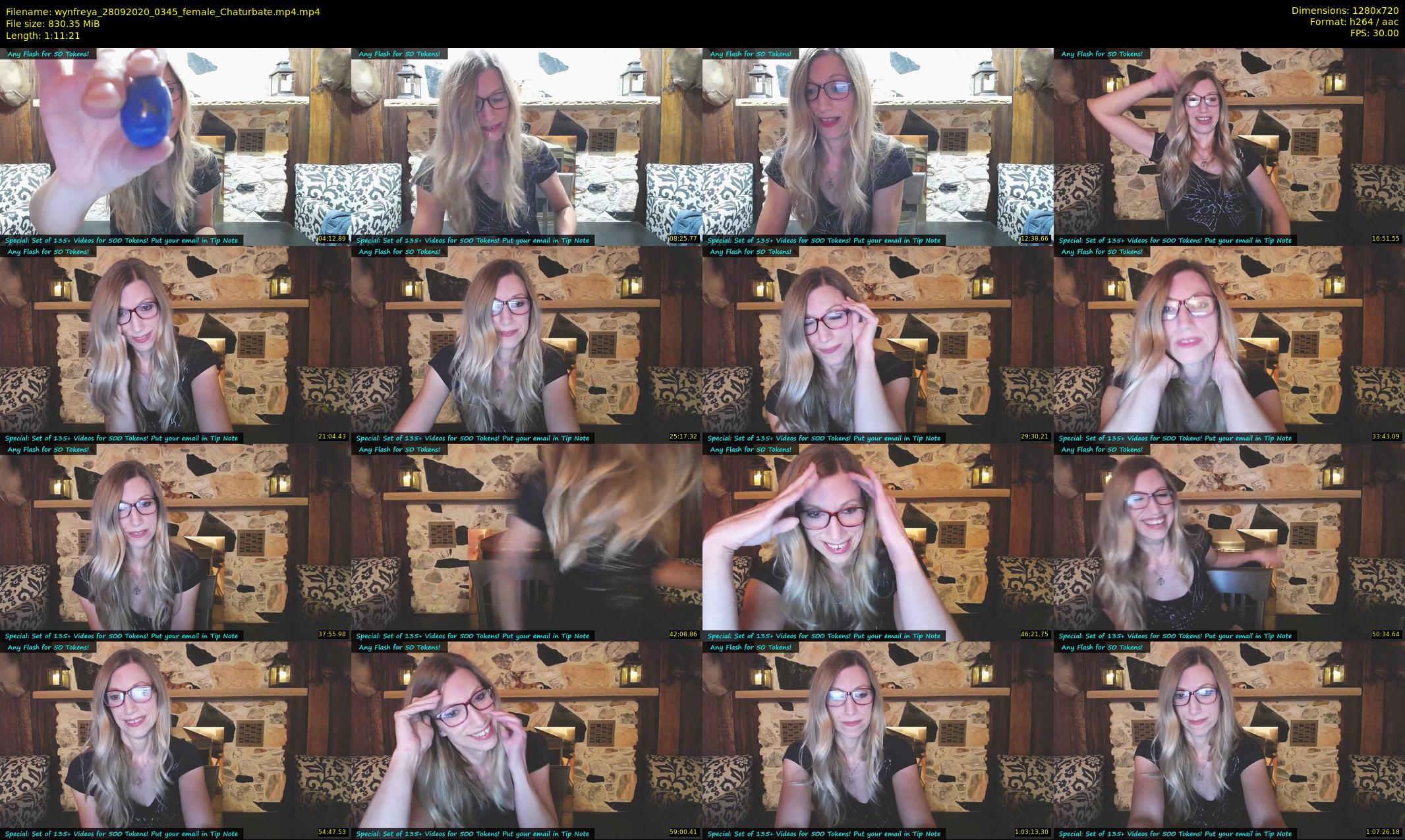 wynfreya — 72 minute Chaturbate female cam show recording, 720p, Sep 28, 2020