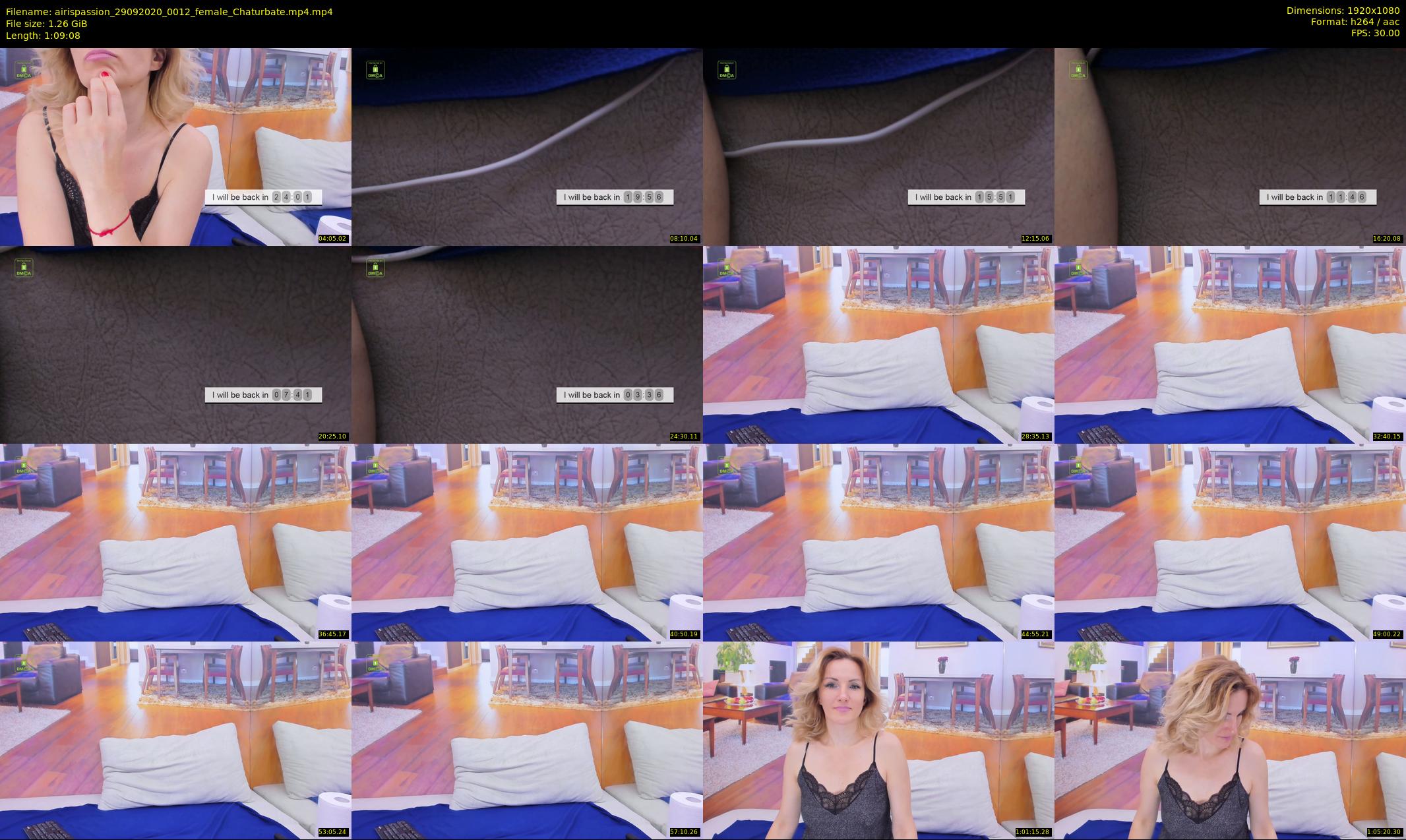 airispassion — 70 minute Chaturbate female cam show recording, 1080p, Sep 29, 2020