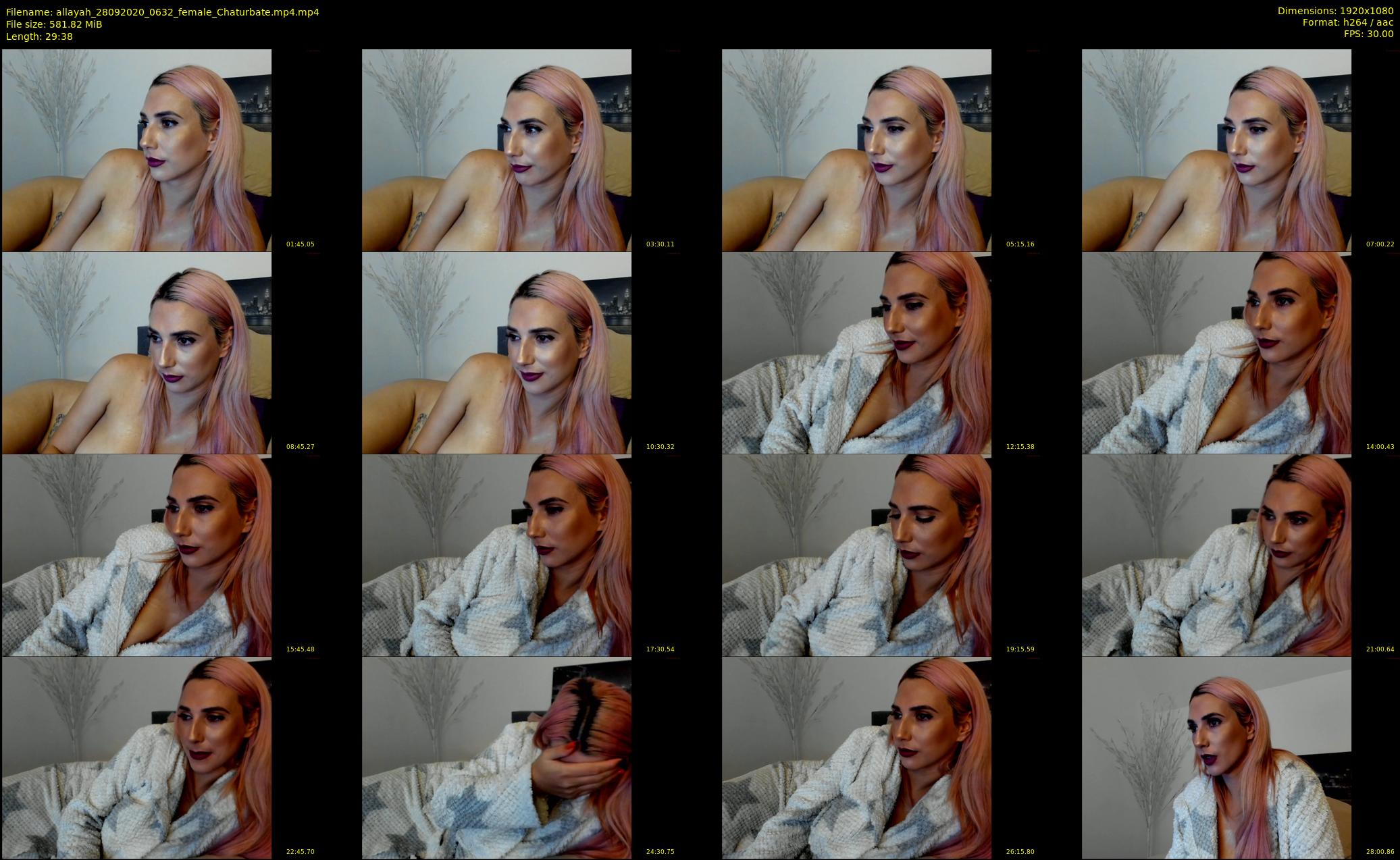 allayah — 30 minute Chaturbate female cam show recording, 1080p, Sep 28, 2020