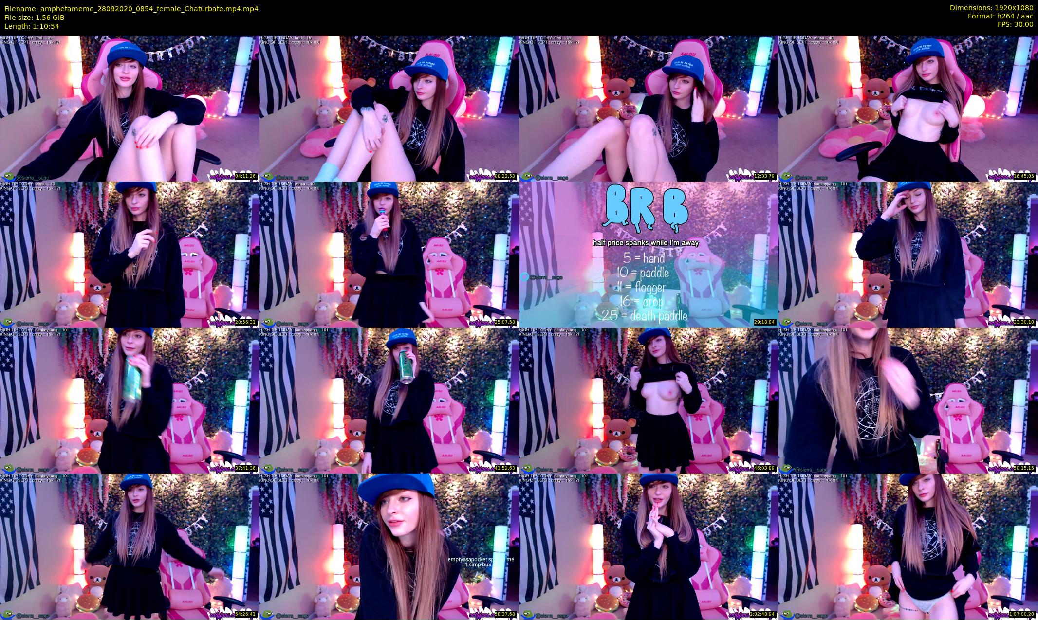 amphetameme — 71 minute Chaturbate female cam show recording, 1080p, Sep 28, 2020