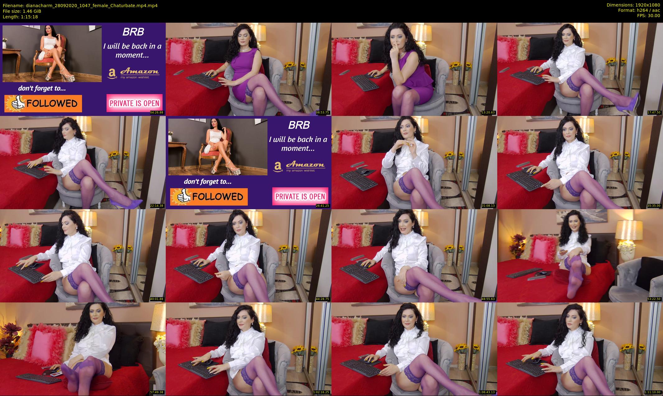 dianacharm — 76 minute Chaturbate female cam show recording, 1080p, Sep 28, 2020