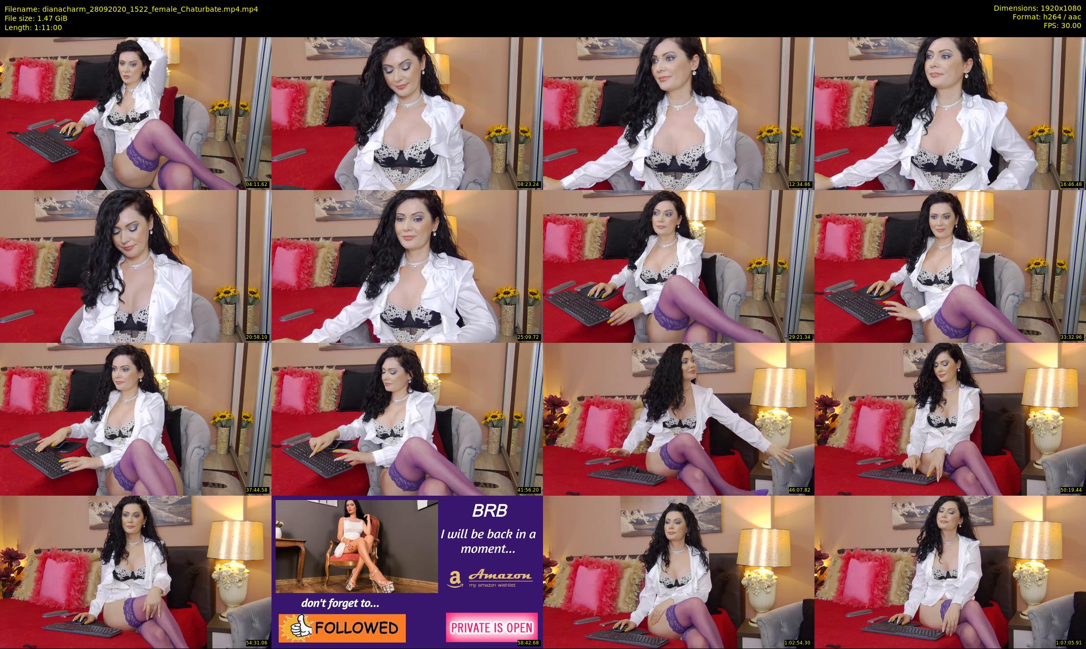 dianacharm — 71 minute Chaturbate female cam show recording, 1080p, Sep 28, 2020