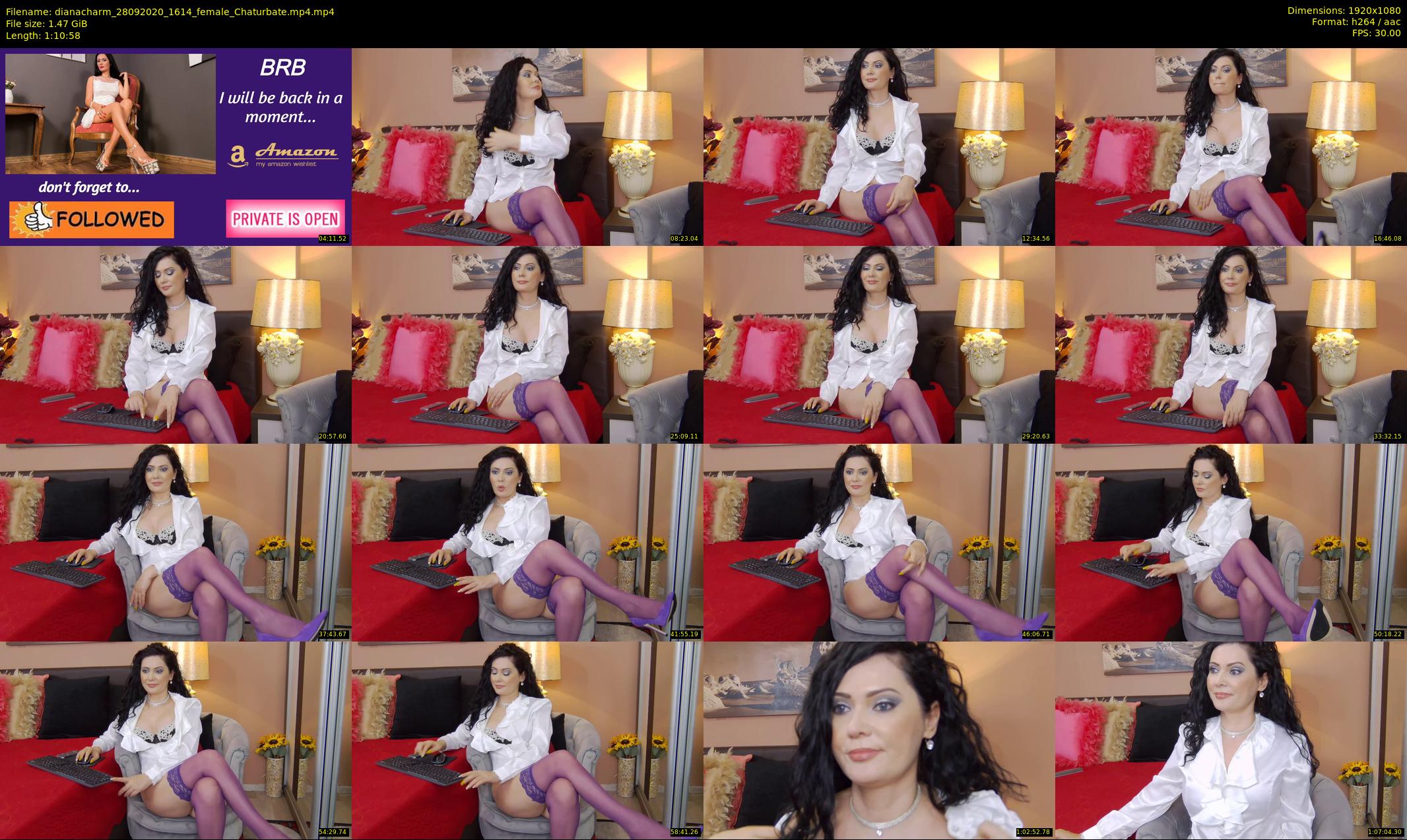 dianacharm — 71 minute Chaturbate female cam show recording, 1080p, Sep 28, 2020