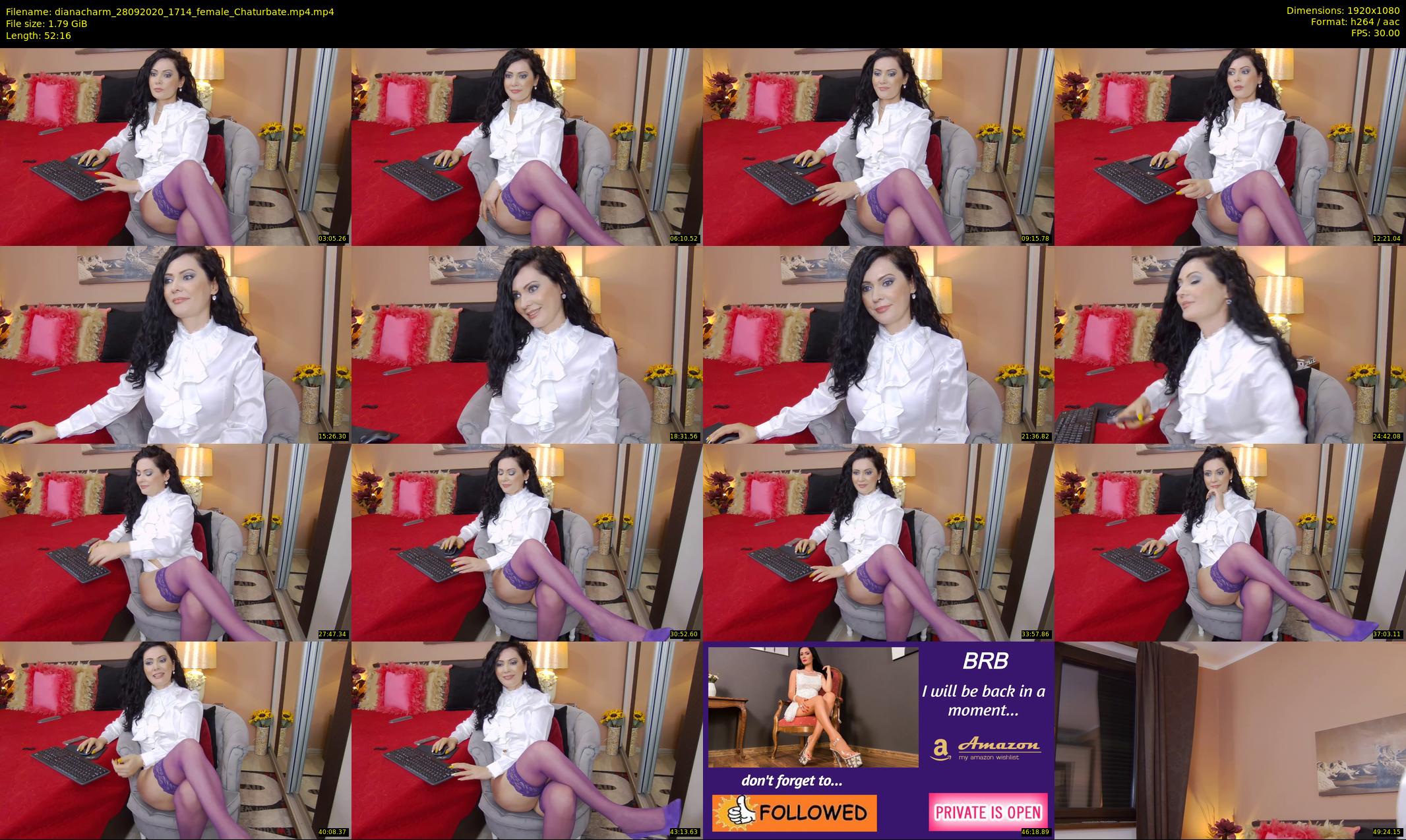 dianacharm — 53 minute Chaturbate female cam show recording, 1080p, Sep 28, 2020