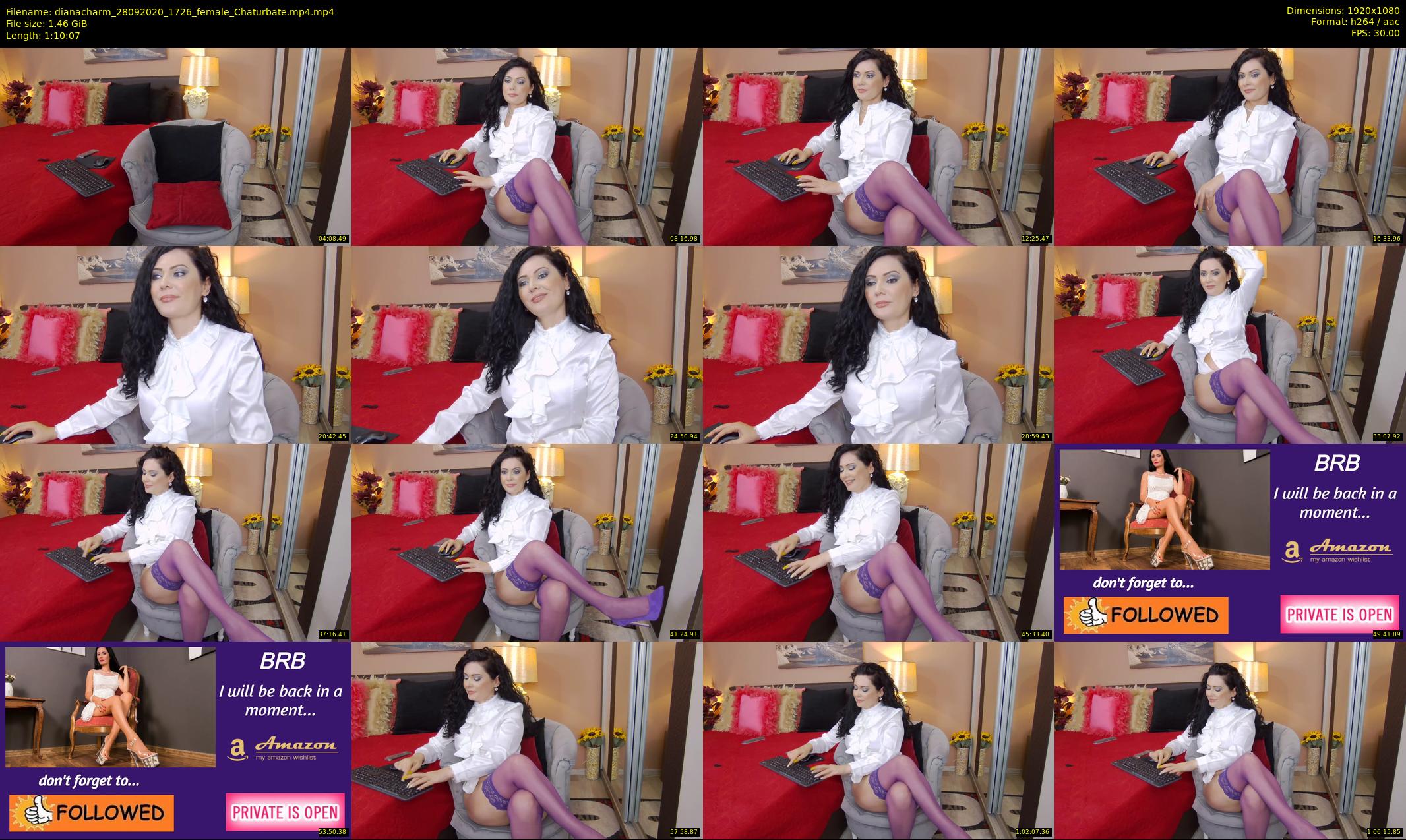 dianacharm — 71 minute Chaturbate female cam show recording, 1080p, Sep 28, 2020