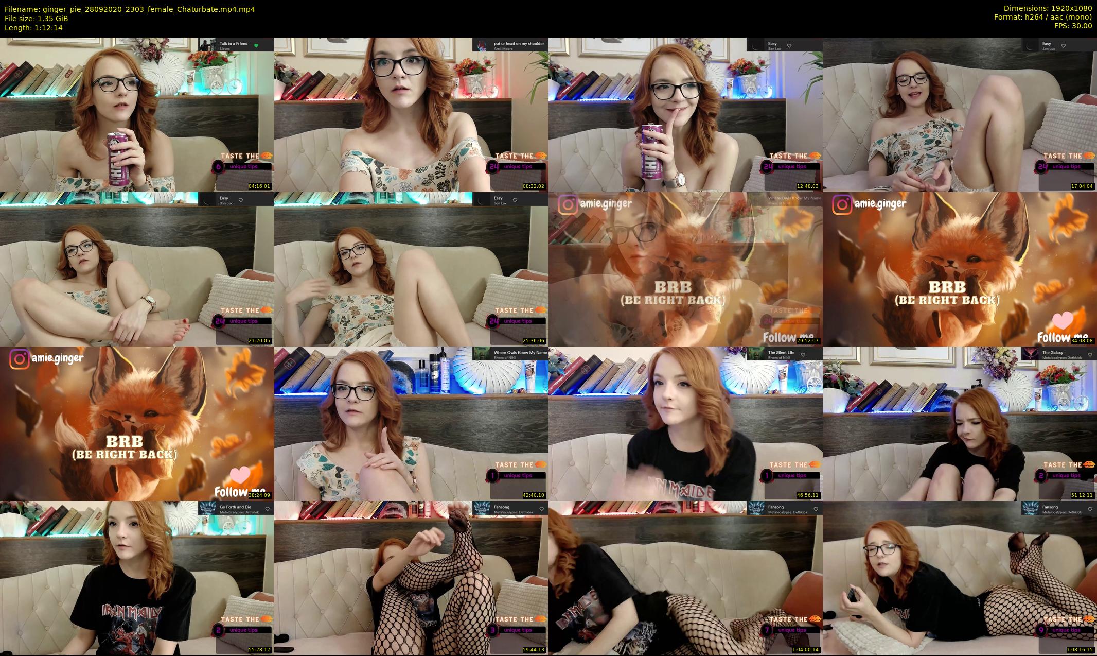 ginger_pie — 73 minute Chaturbate female cam show recording, 1080p, Sep 28, 2020