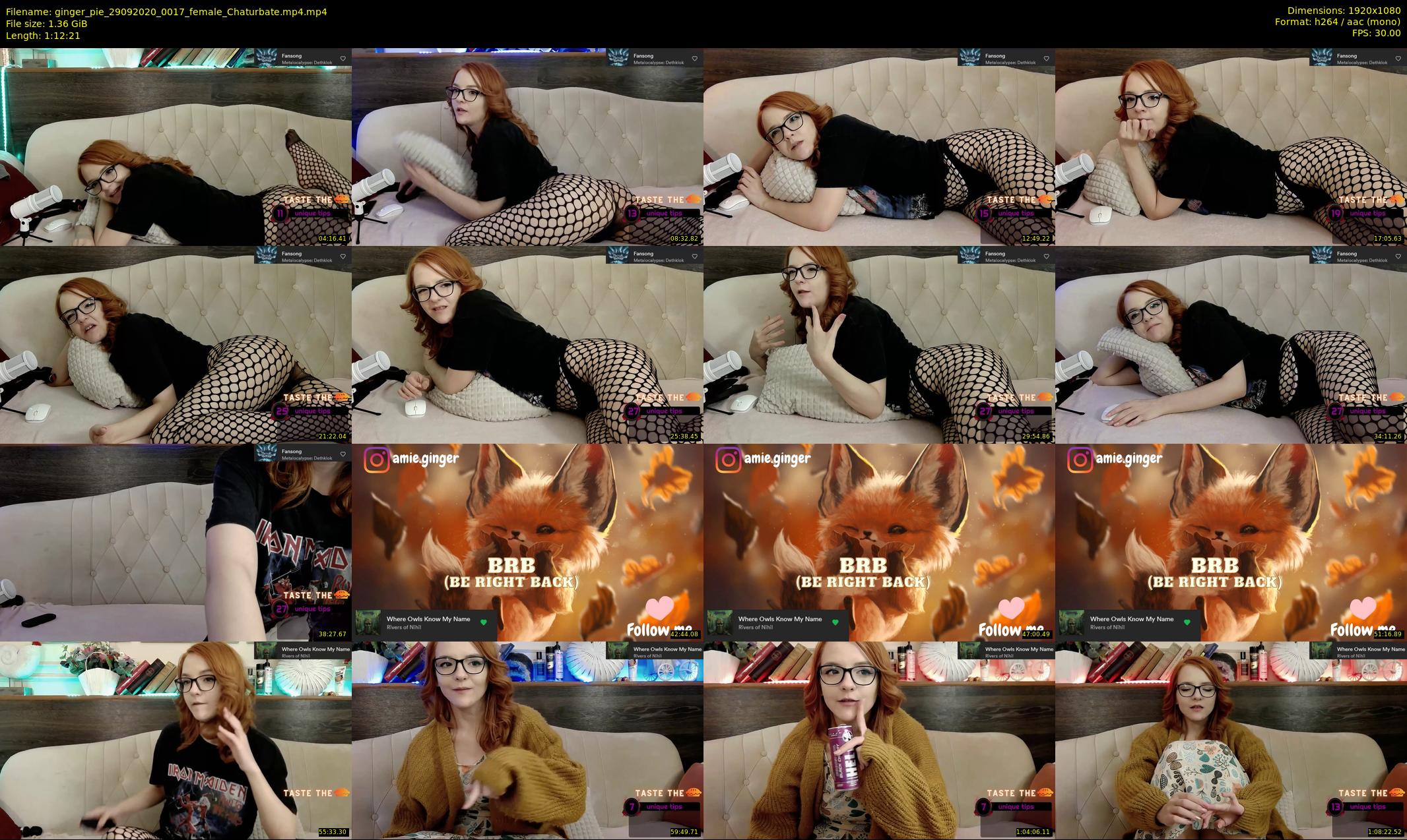 ginger_pie — 73 minute Chaturbate female cam show recording, 1080p, Sep 29, 2020