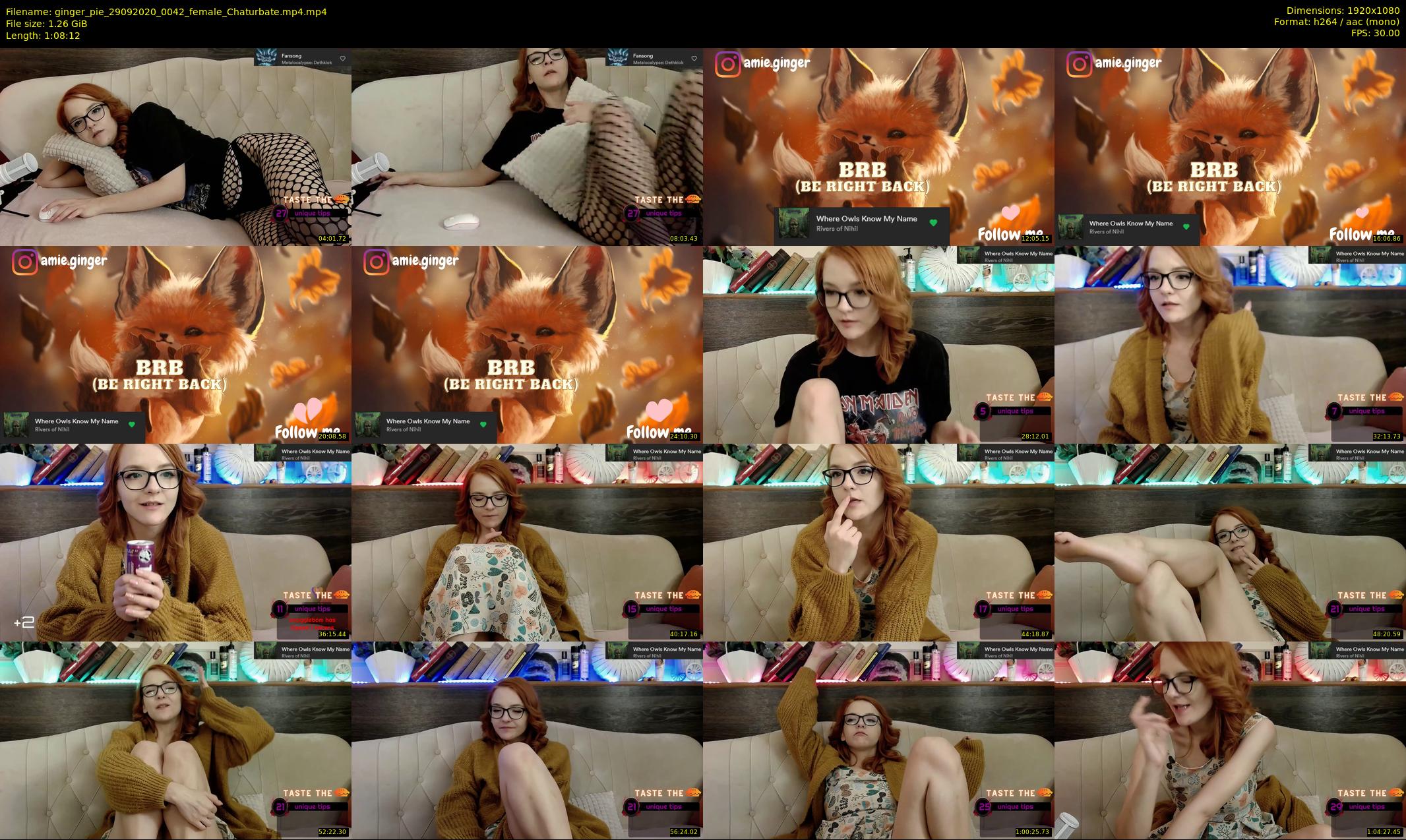 ginger_pie — 69 minute Chaturbate female cam show recording, 1080p, Sep 29, 2020