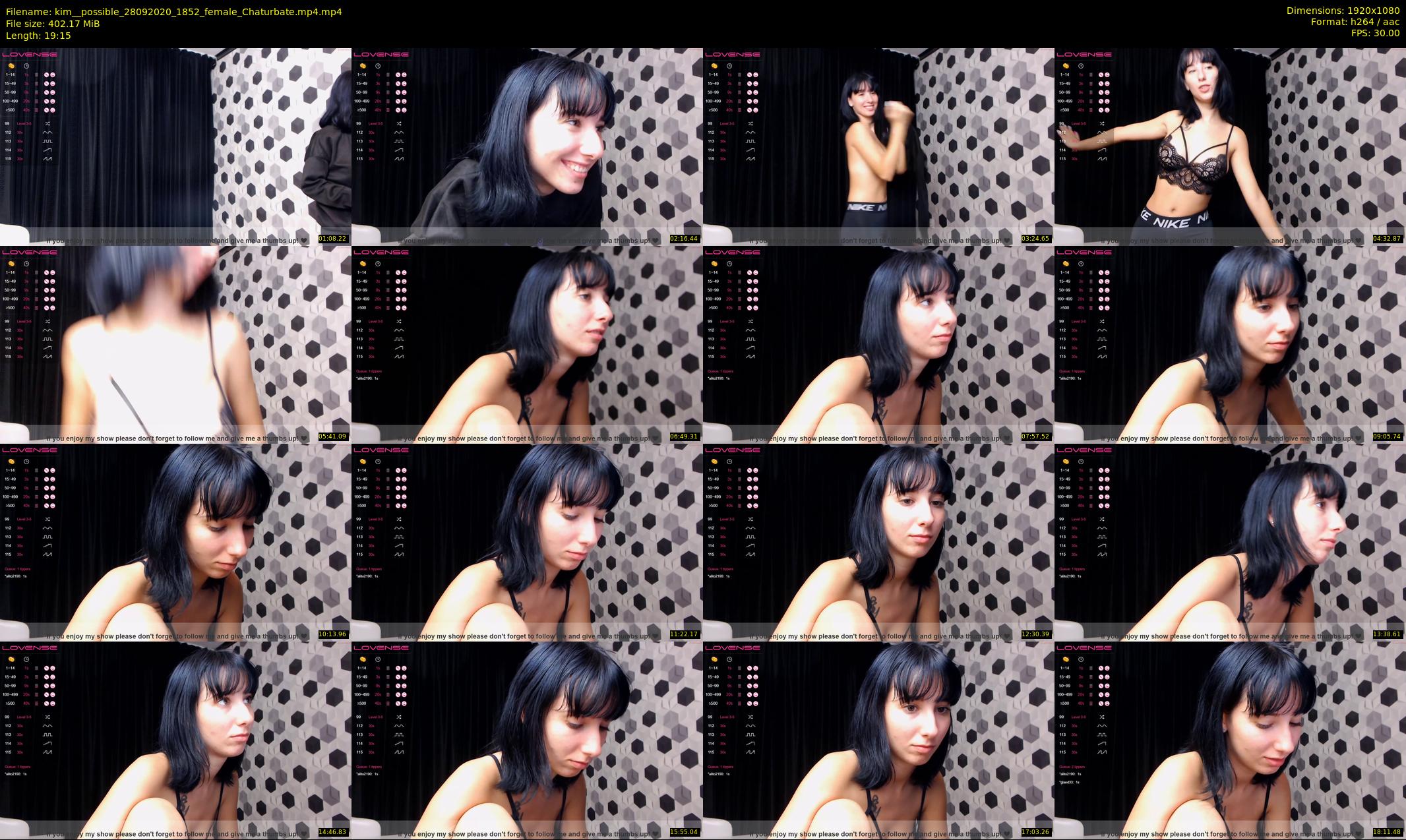 kim__possible — 20 minute Chaturbate female cam show recording, 1080p, Sep 28, 2020