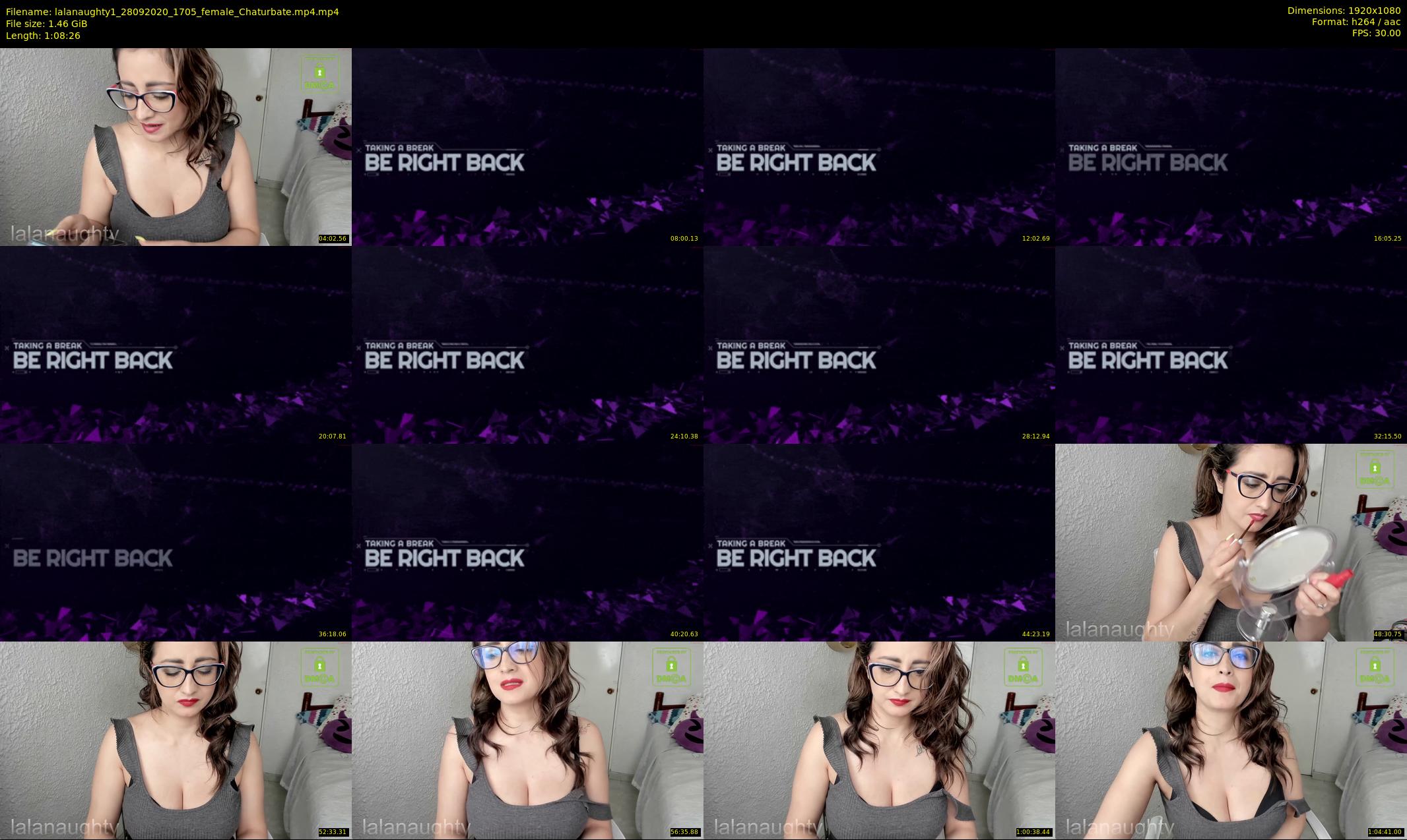 lalanaughty1 — 69 minute Chaturbate female cam show recording, 1080p, Sep 28, 2020