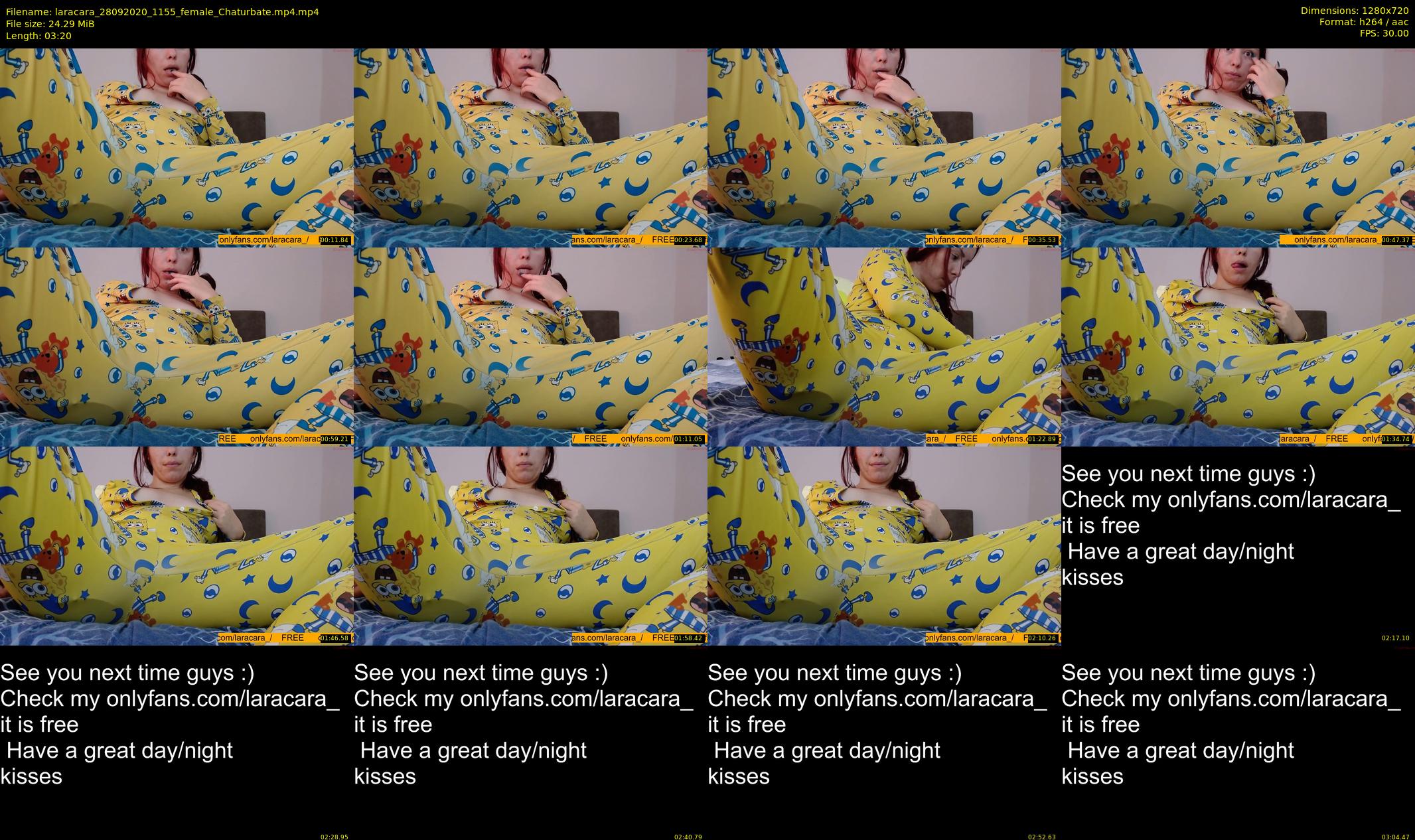 laracara — 4 minute Chaturbate female cam show recording, 720p, Sep 28, 2020