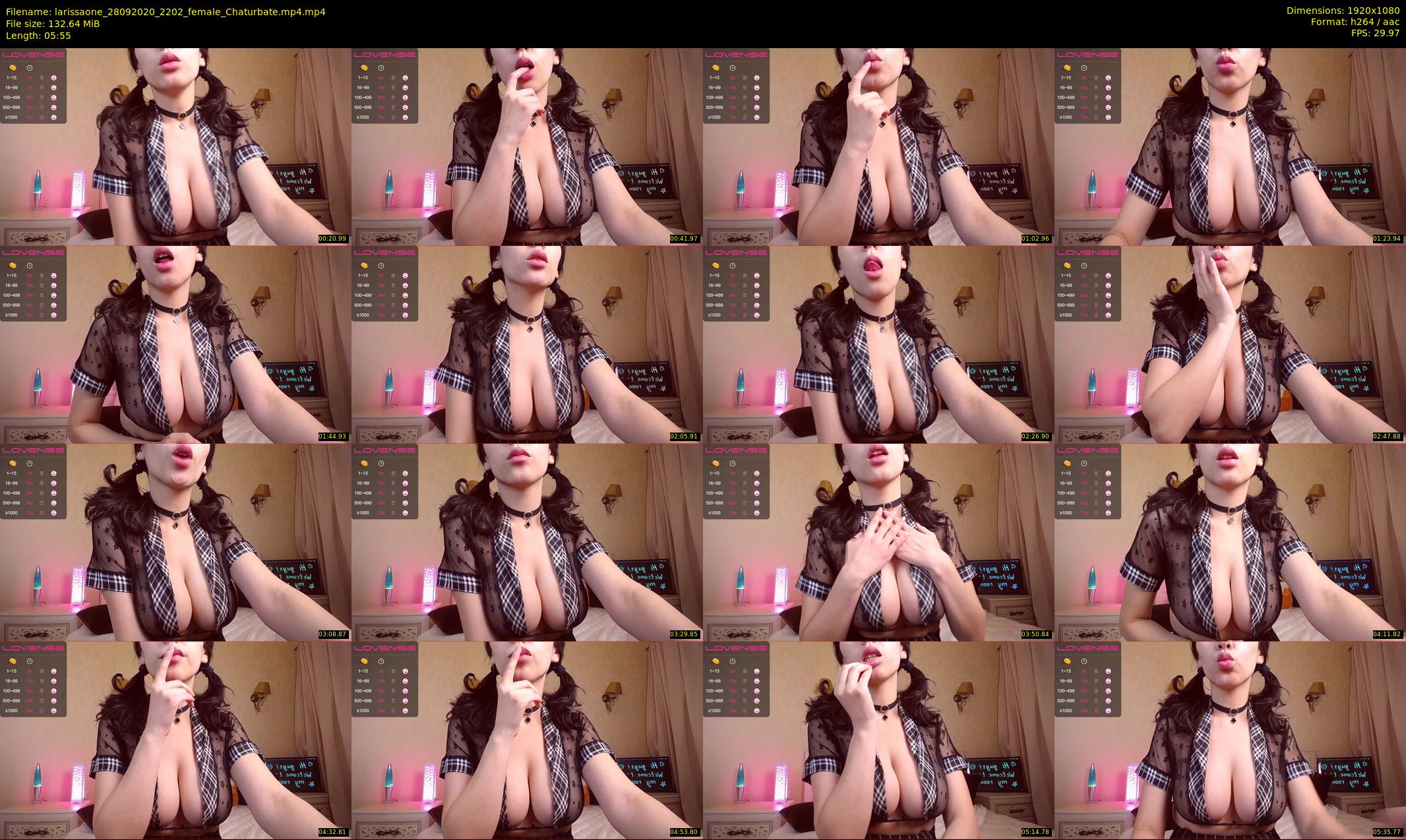 larissaone — 6 minute Chaturbate female cam show recording, 1080p, Sep 28, 2020