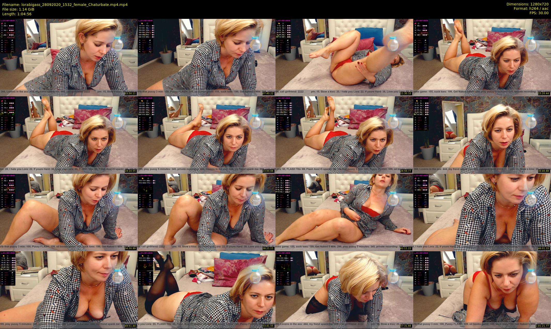 lorabigass — 65 minute Chaturbate female cam show recording, 720p, Sep 28, 2020