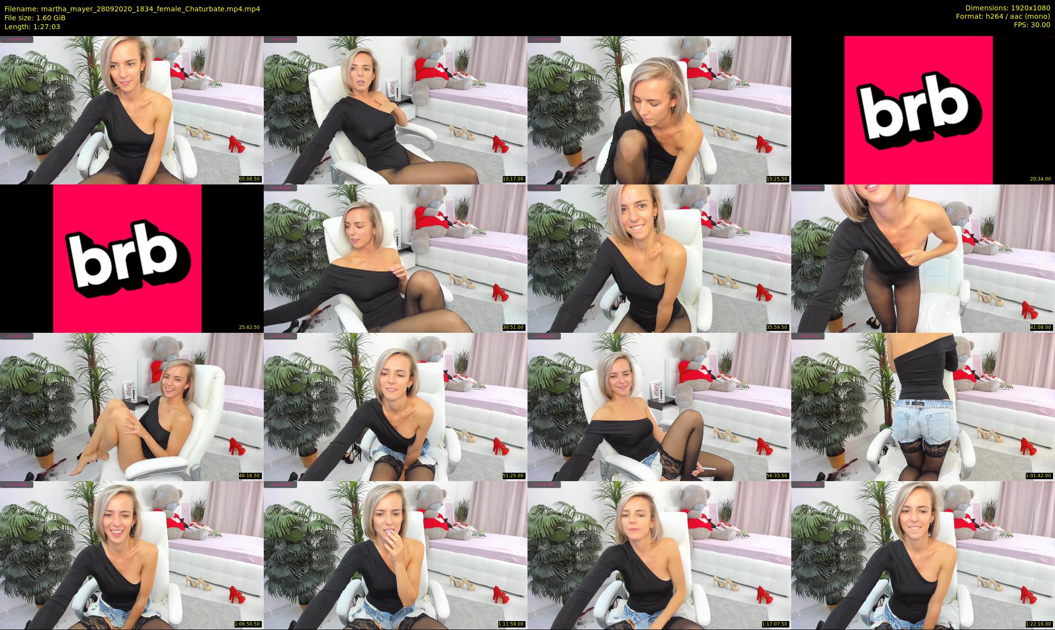 martha_mayer — 88 minute Chaturbate female cam show recording, 1080p, Sep 28, 2020